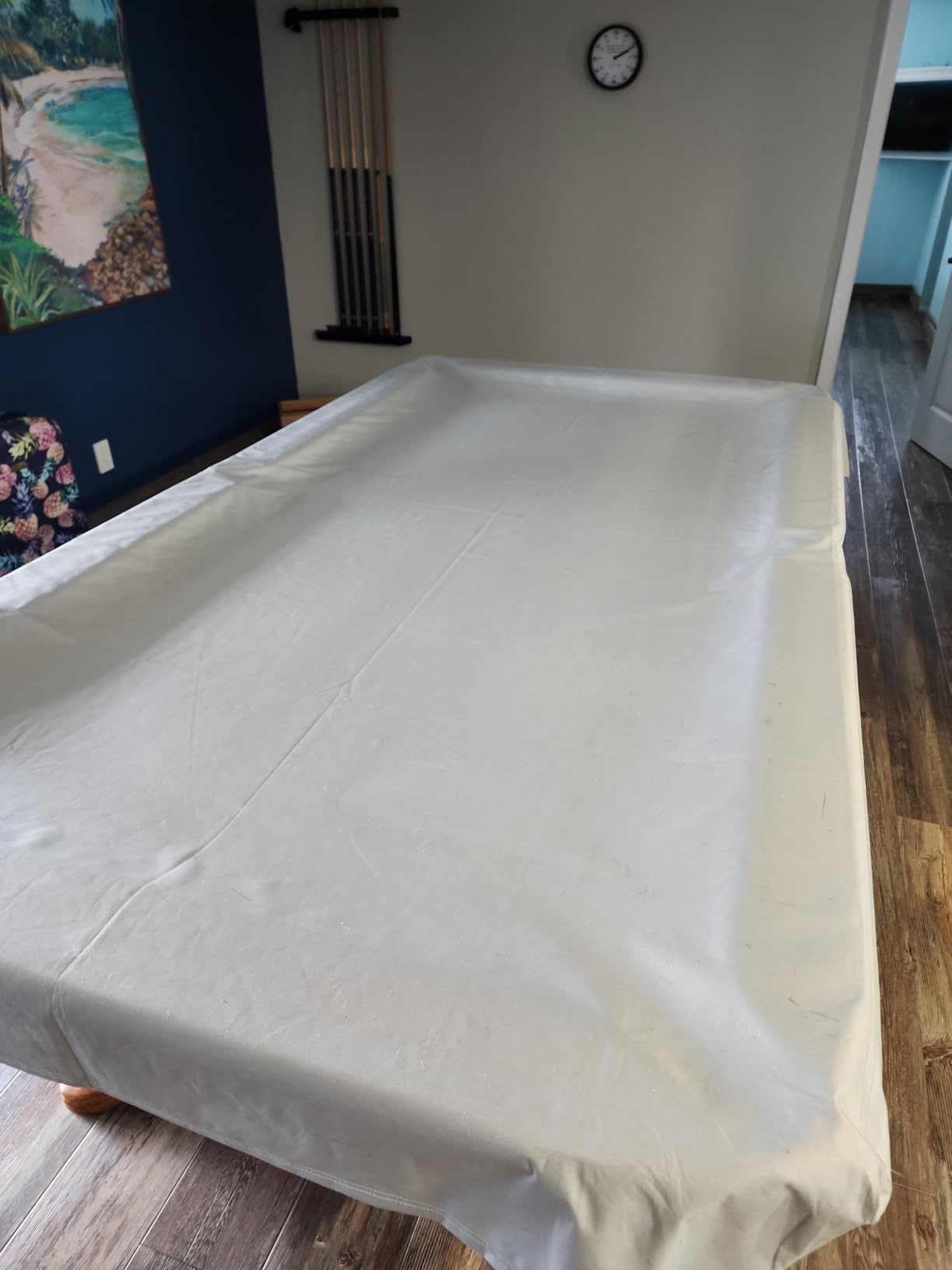 Pool Table Cover 8 feet, Heavy Duty 600D Canvas with Vinyl, with Fixed Buckle | 8 foot Billiard Table Covers, Tear-Resistant Scratch-proof, Waterproof Dust proof, Pooltable Cover-100Lx56Wx8H Inch customer photo 2