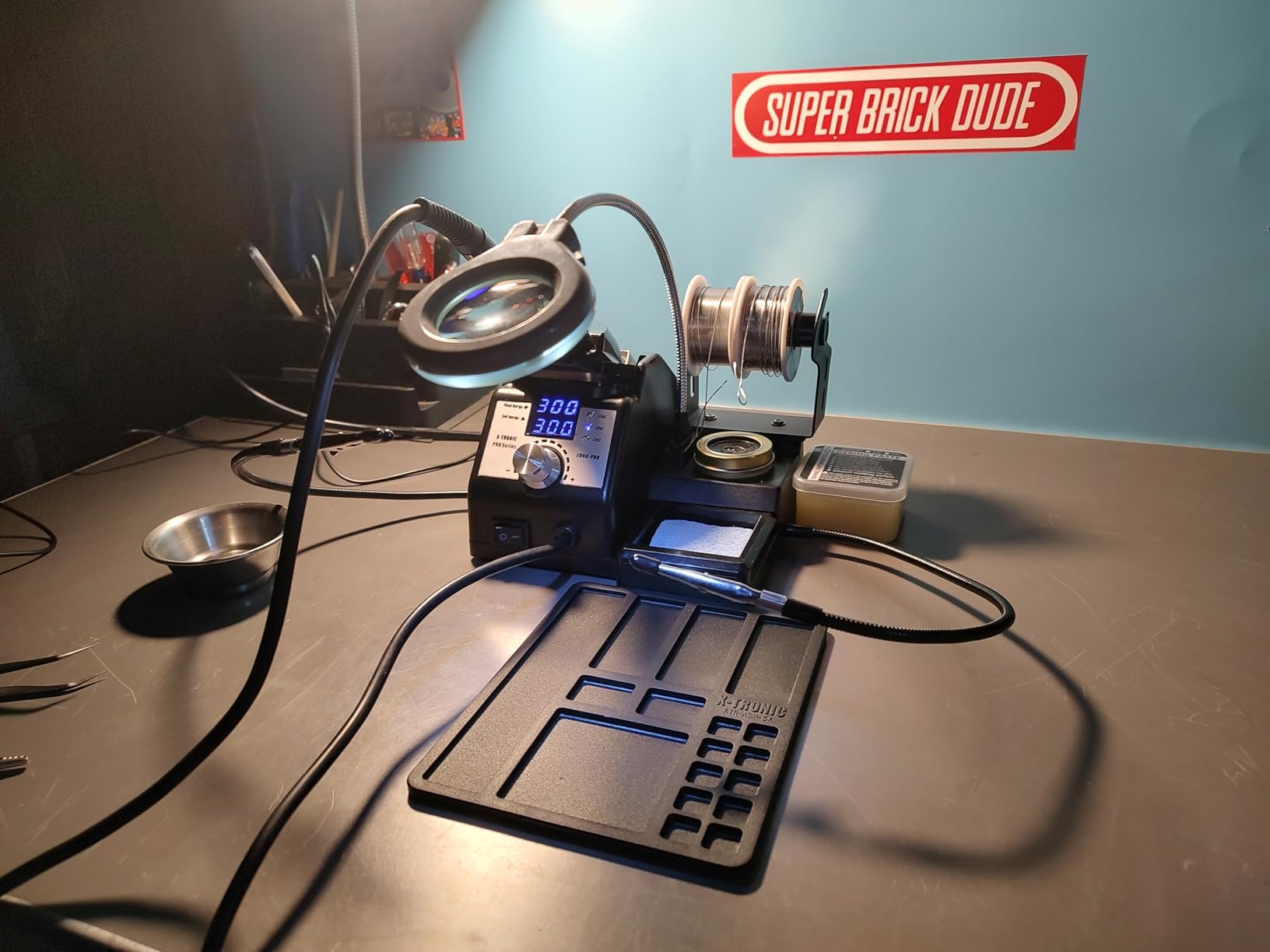 X-Tronic 3060-PRO 75W Soldering Iron Station Kit with 5 Extra Tips, Mini Mag Lamp, 4 Helping Hands, Solder Sucker, Tweezers, 50g Solder, Brass Sponge w/Flux, Sleep Func, C/F, 3 Temp Presets customer photo 1