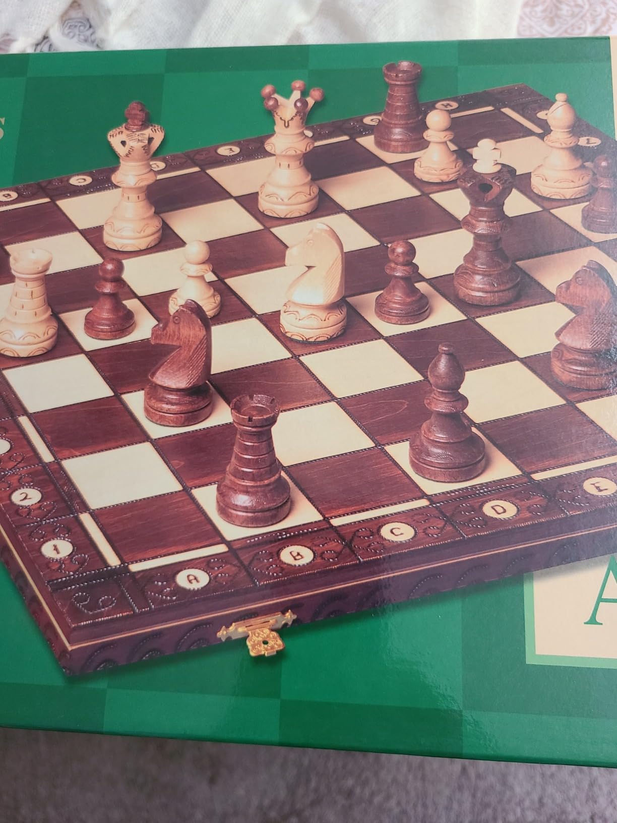 Handmade European Wooden Chess Set with 21 Inch Board and Hand Carved Chess Pieces customer photo 1
