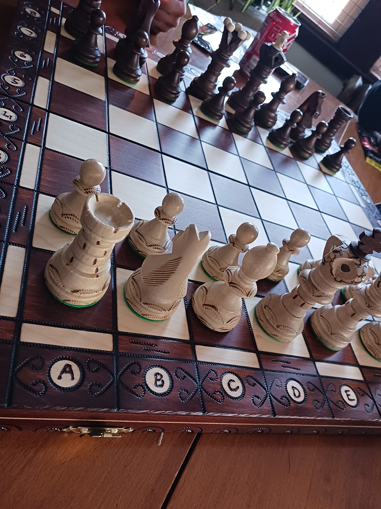 Handmade European Wooden Chess Set with 21 Inch Board and Hand Carved Chess Pieces customer photo 2