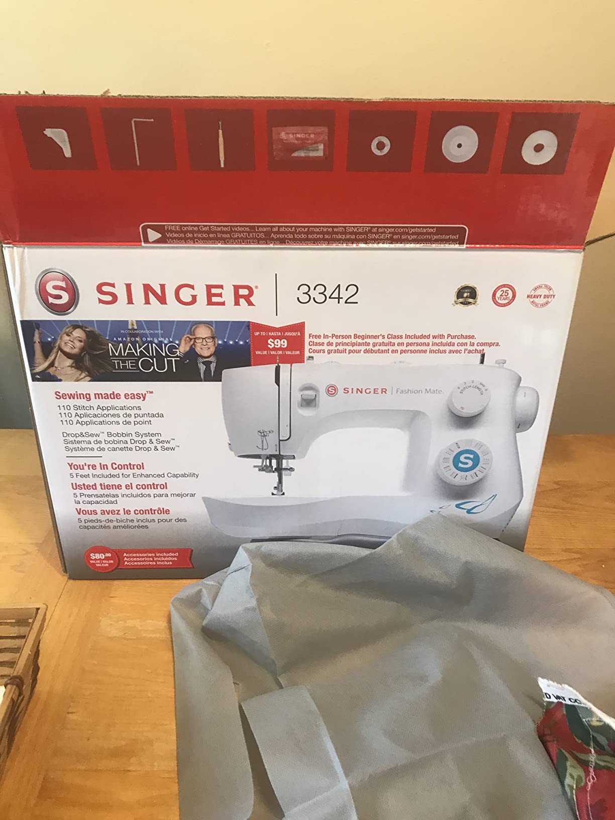 SINGER Fashion Mate 3342 Lightweight & Portable Sewing Machine, 32 Built-In Stitches, Free Arm, Full Metal Frame, LED Light customer photo 1