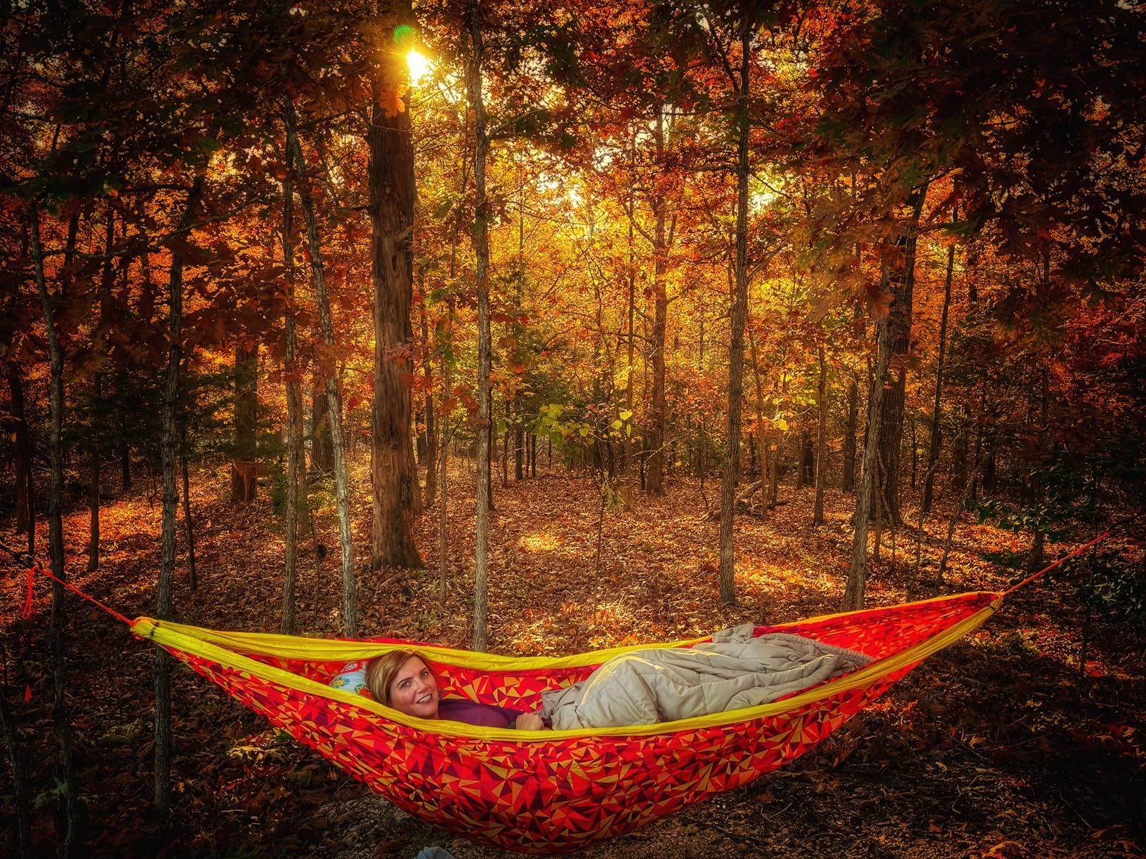 ENO Ember UnderQuilt - Protective and Warm Hammock Quilt with Recycled Synthetic Insulation - for Camping, Hiking, Backpacking, Festival, Travel, or The Beach - Pacific customer photo 1