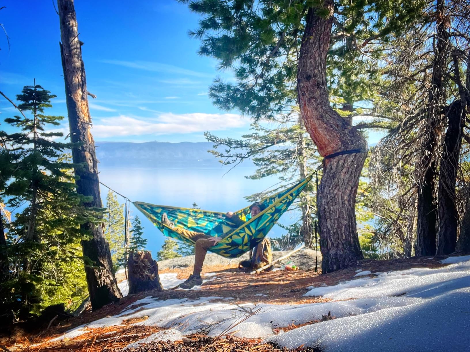 ENO Ember UnderQuilt - Protective and Warm Hammock Quilt with Recycled Synthetic Insulation - for Camping, Hiking, Backpacking, Festival, Travel, or The Beach - Pacific customer photo 2