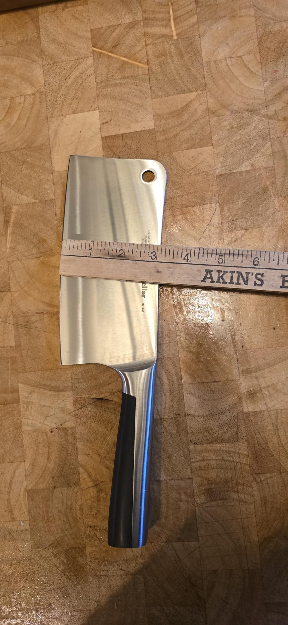 Mueller 7-Inch Meat Cleaver Butcher Knife - German High Carbon Steel, Laser-Tested Razor-Sharp Blade, Heavy Duty Bone Chopper for Meat & Vegetables, Home & Restaurant customer photo 2