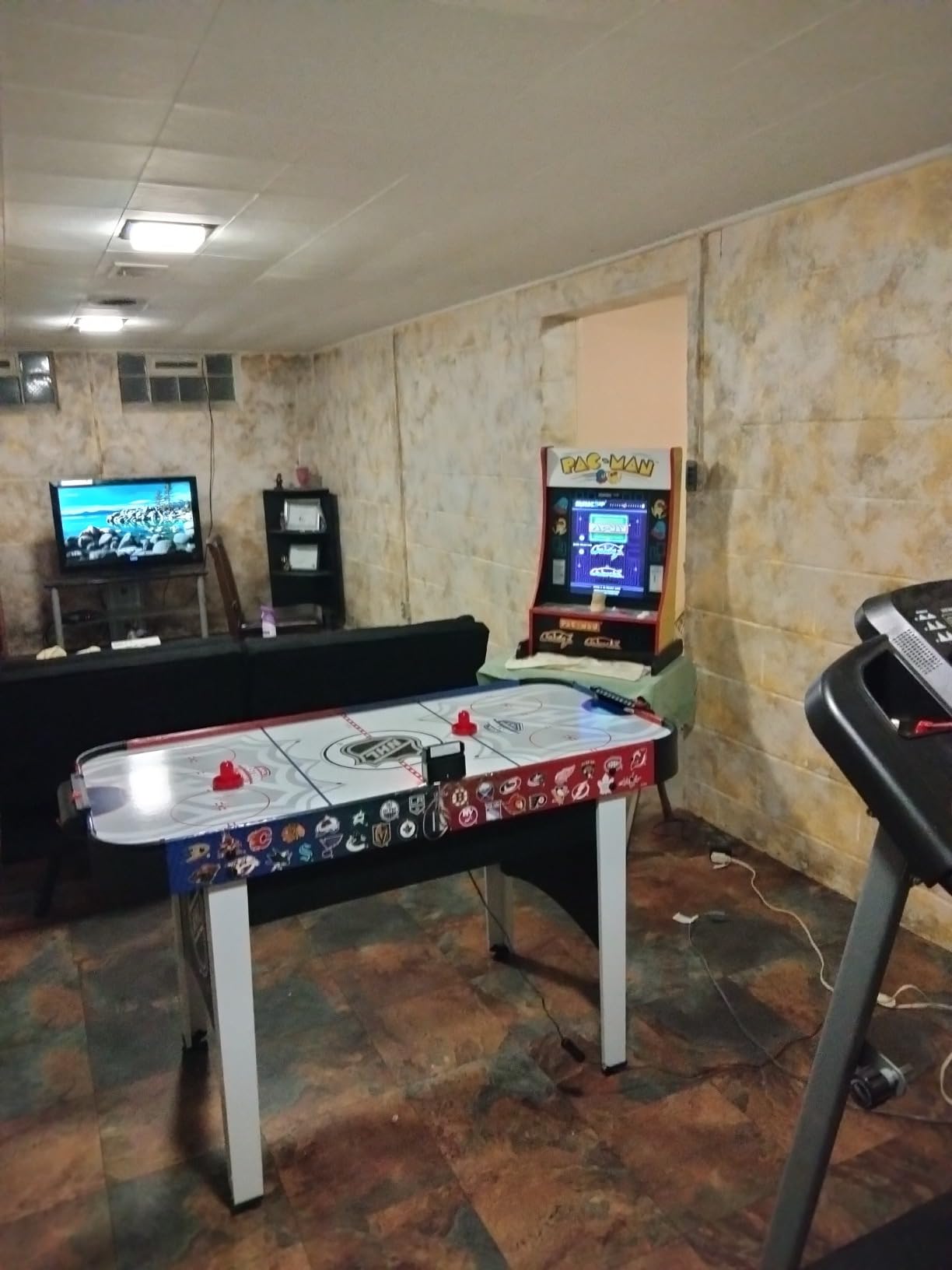 EastPoint Rush Indoor Air Hockey Table - 48 in, Multicolor - Powered Surface for Tabletop Air Hockey - LED Scoring & Stadium Sounds for Home Arcade Games - Family Competition with Game Room Games customer photo 2