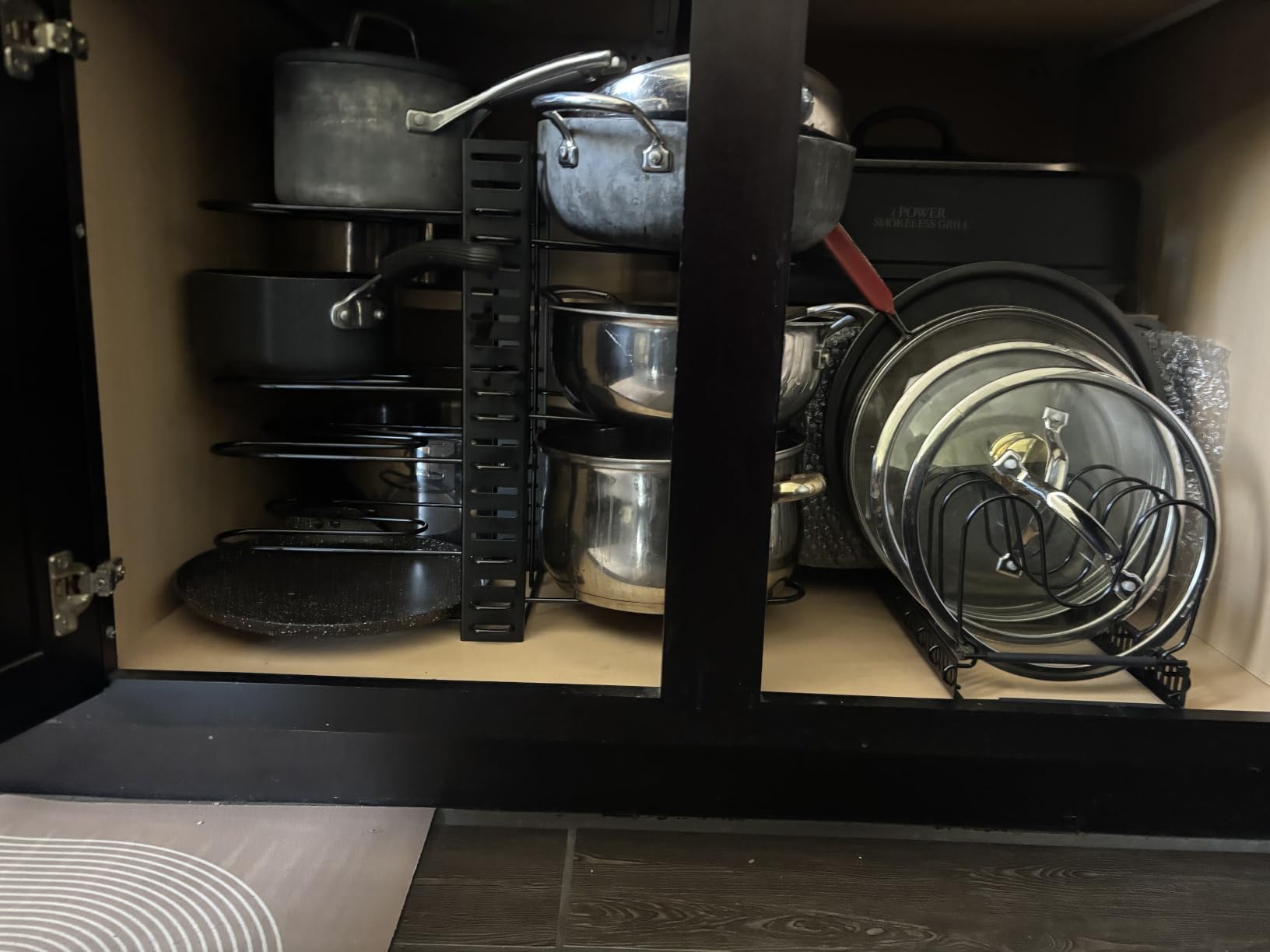 ORDORA Pots and Pans Organizer for Cabinet 16.61 Height, 8 Tier Pot Organizers Rack with 3 DIY Methods, Adjustable Pan Organizer under Cabinet Kitchen Organization and Storage customer photo 2