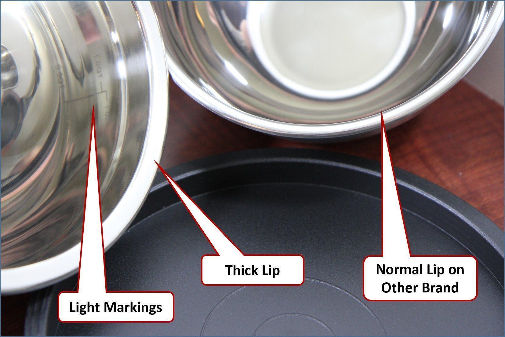 Bellemain Mixing Bowls with Lids Set - Stainless Steel Mixing Bowls with Airtight Lids - Food Storage Containers - 3PCS Set with Non-Slip Bottoms Kitchen Essentials for Baking - Serving customer photo 2