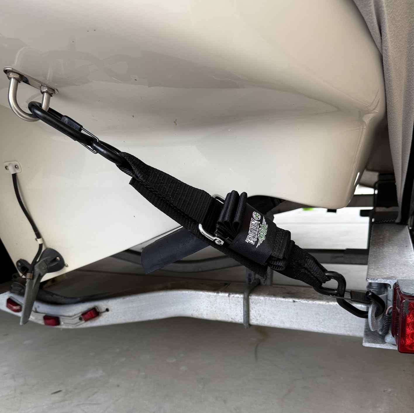 Rhino USA Boat Trailer Straps (2-Pack) - Heavy Duty 2 Inch x 48 Inch Boat Tie Down Straps to Trailer - Ultimate Adjustable Transom Tie Down Straps for Trailering Safety with Boat, Jet Ski, & More! customer photo 1