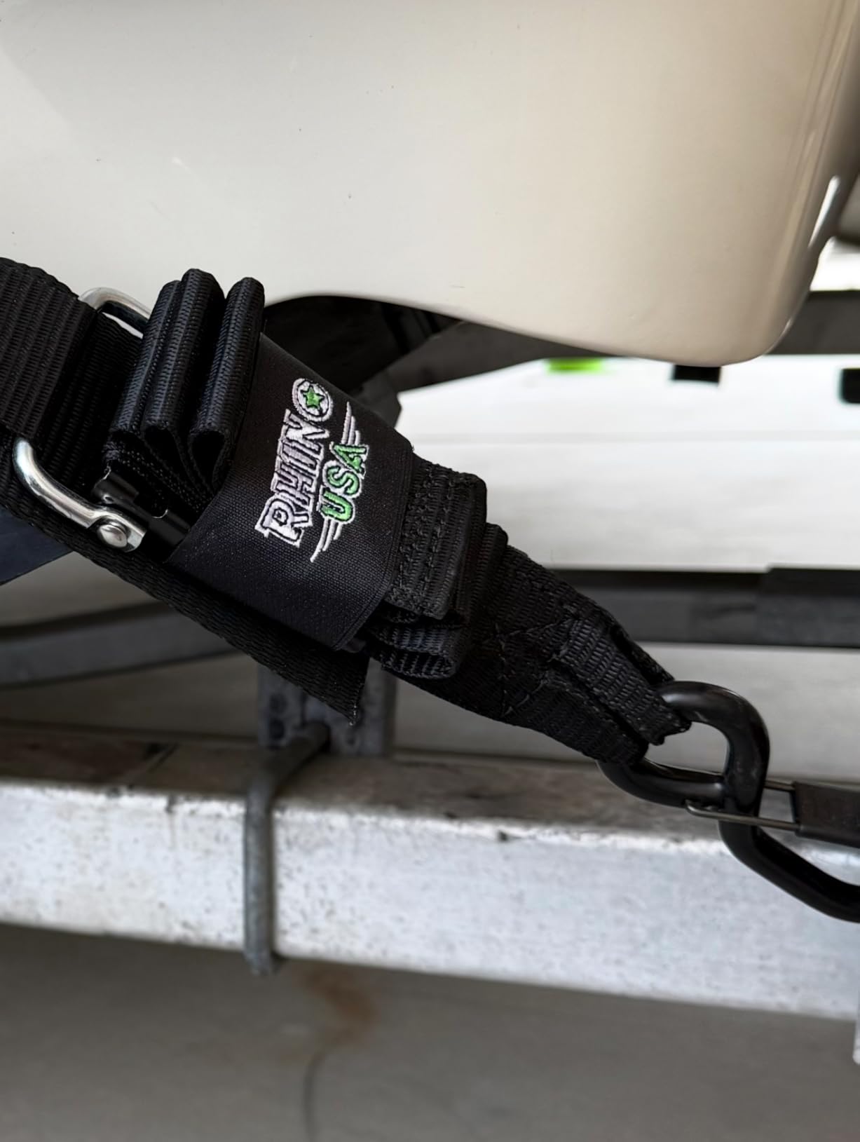 Rhino USA Boat Trailer Straps (2-Pack) - Heavy Duty 2 Inch x 48 Inch Boat Tie Down Straps to Trailer - Ultimate Adjustable Transom Tie Down Straps for Trailering Safety with Boat, Jet Ski, & More! customer photo 2