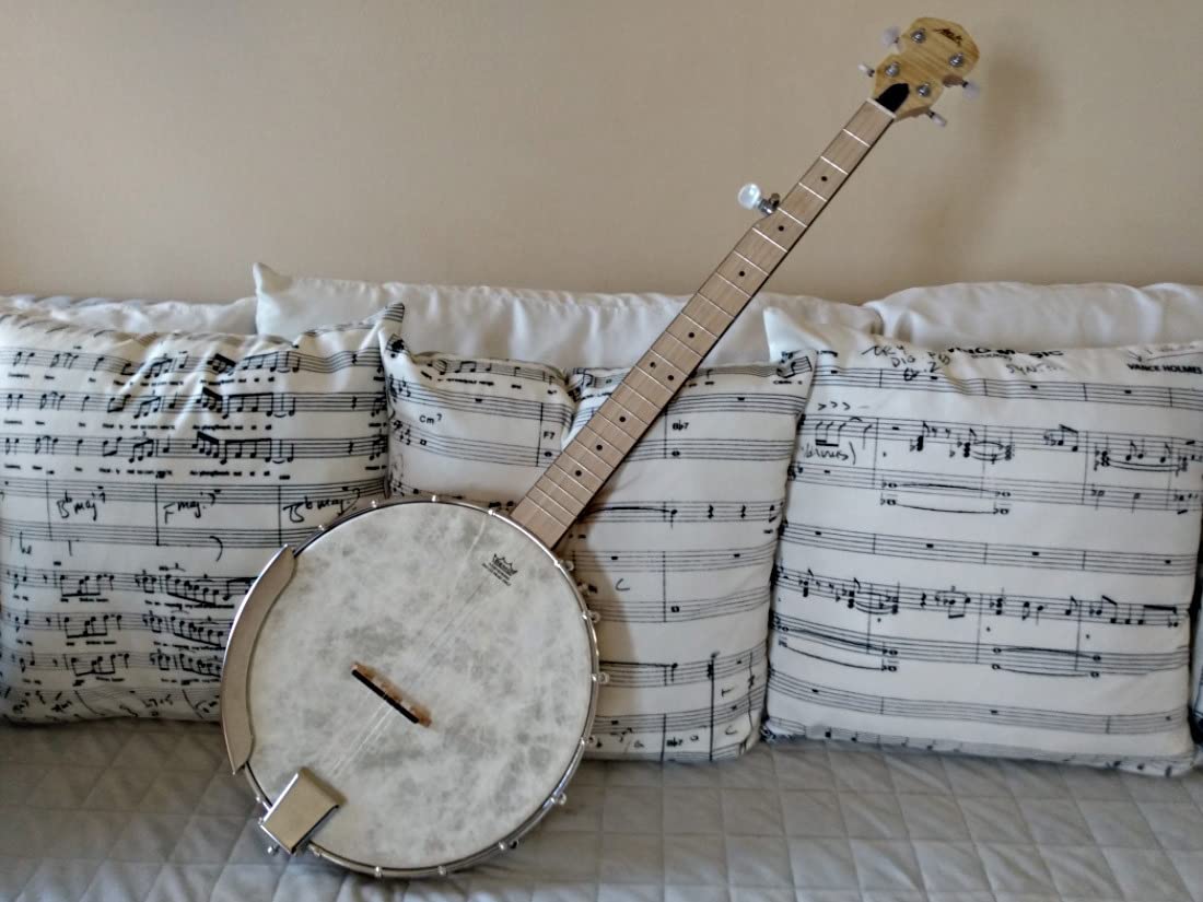 AKLOT 5 String Banjos Full Size Open Back Banjo Adjustable Maple Body Remo Head with 2 Tuning Wrench, 4 Picks, Strings, Tuner, Strap Ruler, Cleaning Cloth, Gig Bag for New Beginner Professional customer photo 1