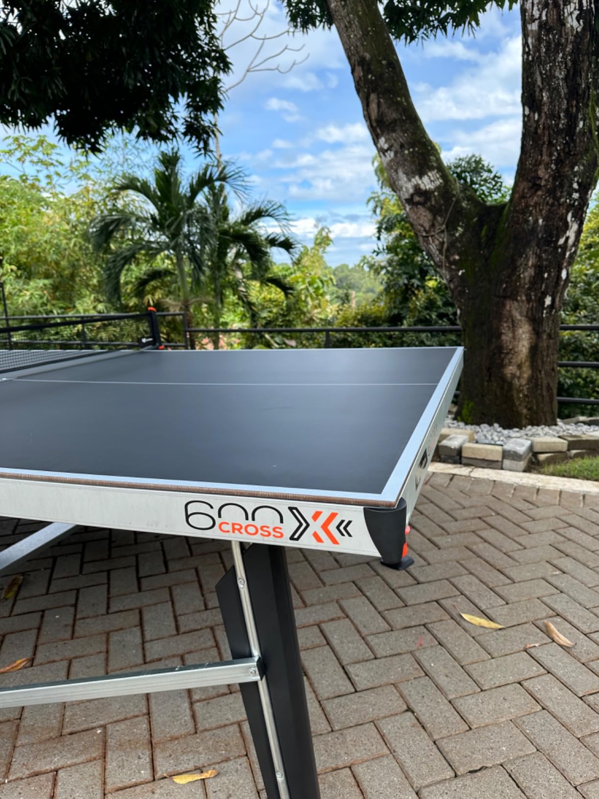 CORNILLEAU - 600X Outdoor Table Tennis Table - Folding & Compact - Weather and Schockproof - 7mm Laminate Top - Cup Holder - Point Counters - Ball Storage & Dispensers - Blue or Black customer photo 2