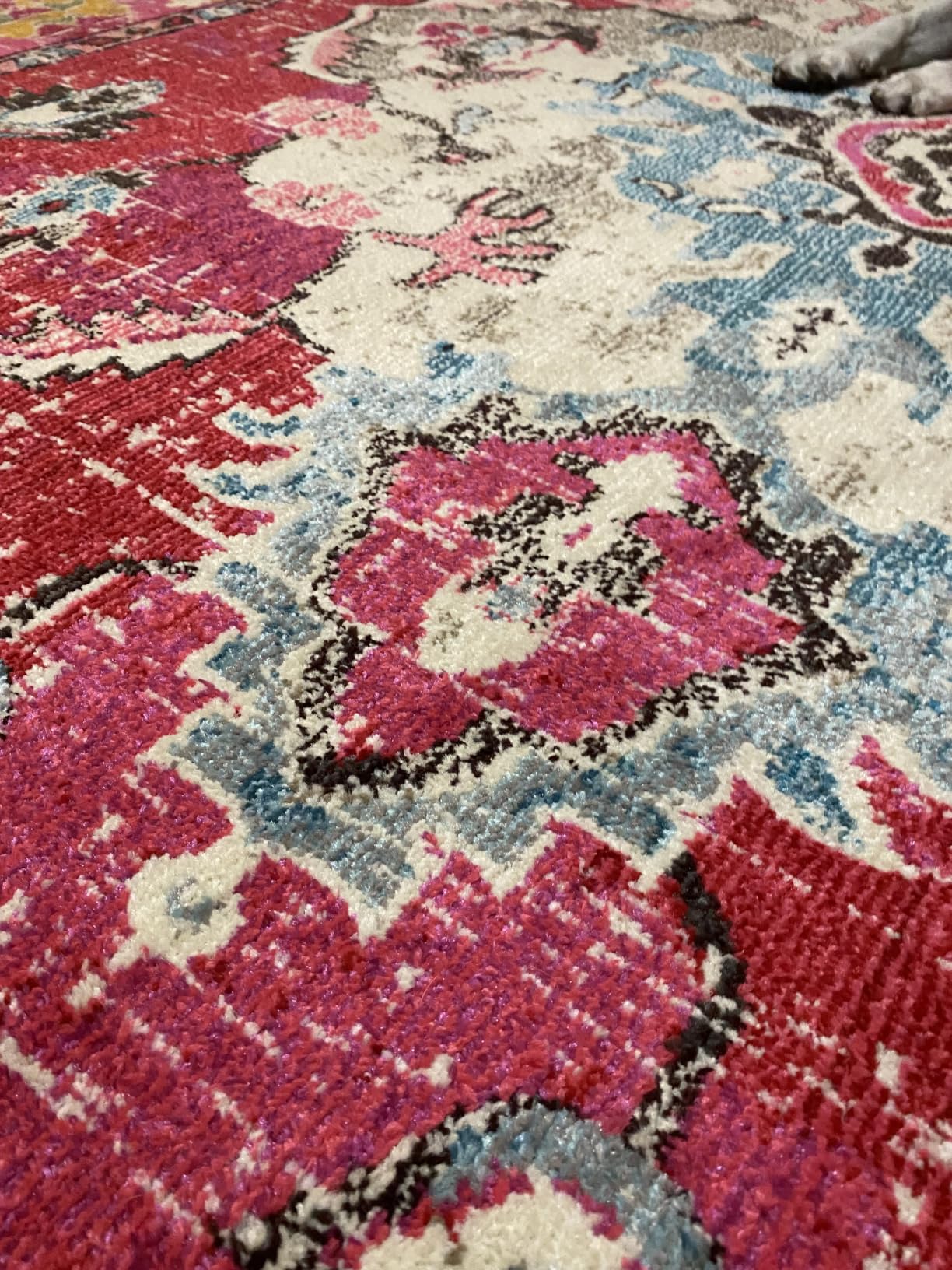 SAFAVIEH Monaco Collection Area Rug - 8' x 10', Ivory & Grey, Non-Shedding & Easy to Clean, Distressed Medallion Design, Ideal for Living Room, Bedroom, Dining Space (MNC243B) customer photo 1