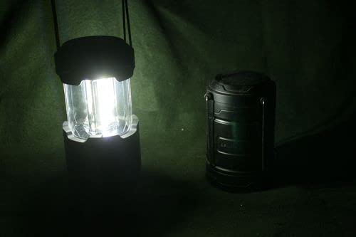 Camping Lantern - 2 Portable LED Battery Powered Lantern with Magnetic Base and Foldable Hook for Emergency Use or Campsites, Essential Hurricane Survival Kit with Batteries - Black customer photo 2