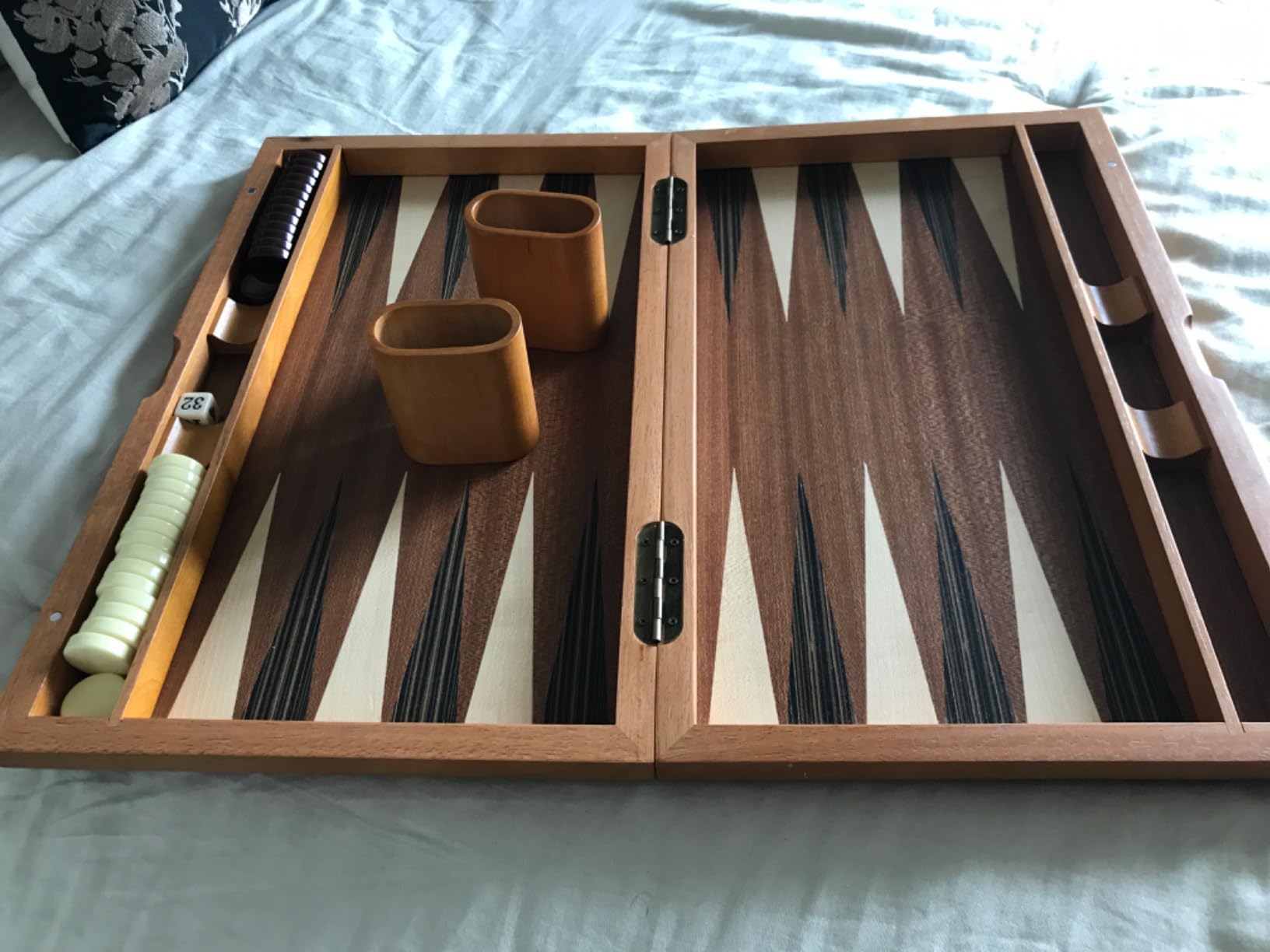 GSE Premium Wooden Inlay Backgammon Board Set (Star-21 Inch) | Folding Backgammon Board, Wooden Backgammon Case, Classic Traditional Strategy Games, For Kids & Adults customer photo 2