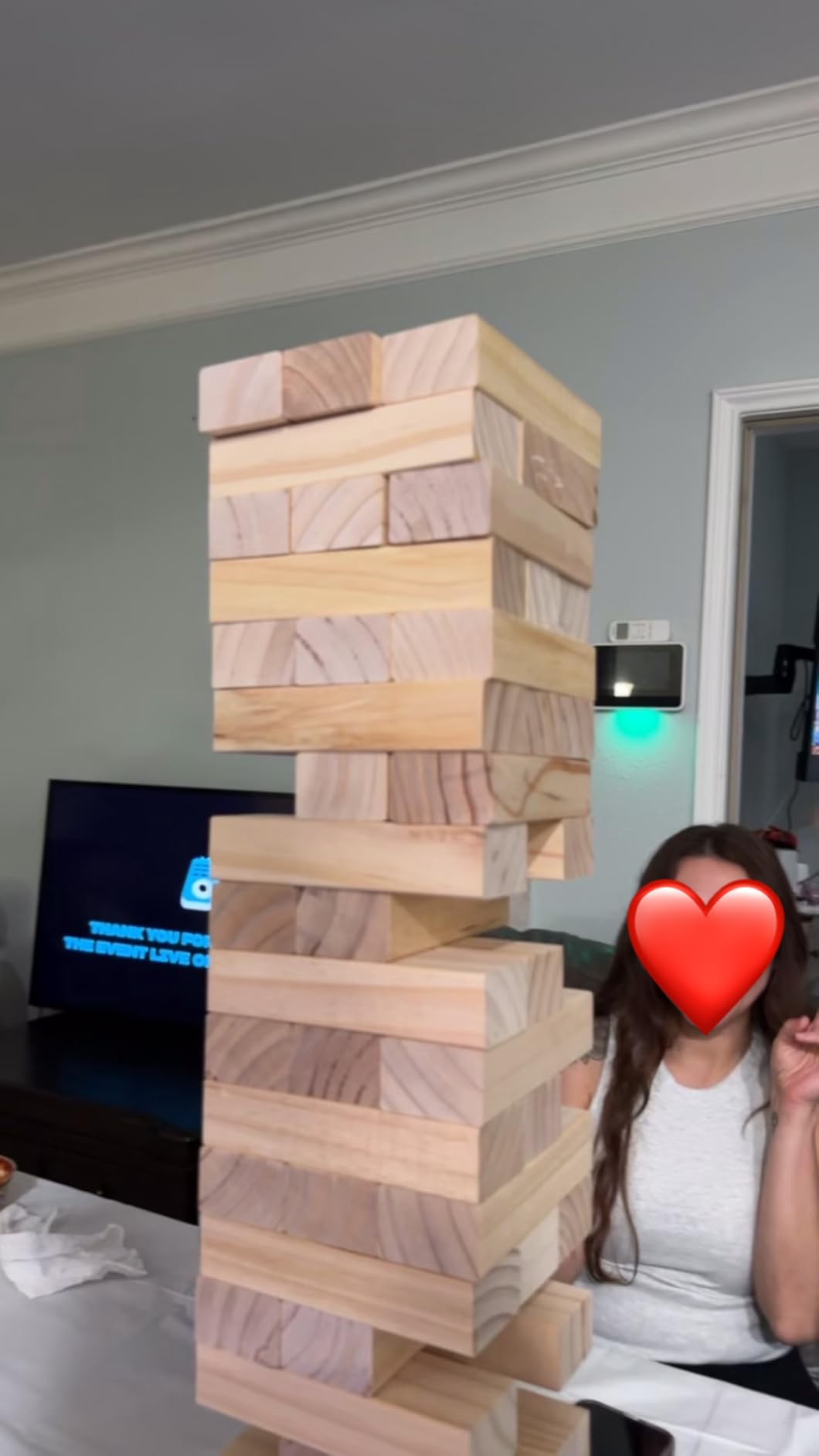 Outdoor Games Large Wooden Tower Stacking Game - 54 Premium Pine Blocks Stack up to 4FT with Custom Rules Board & Heavy Duty Carry Bag - Outdoor Lawn Games for Backyard Parties, Camping, Tailgating customer photo 2