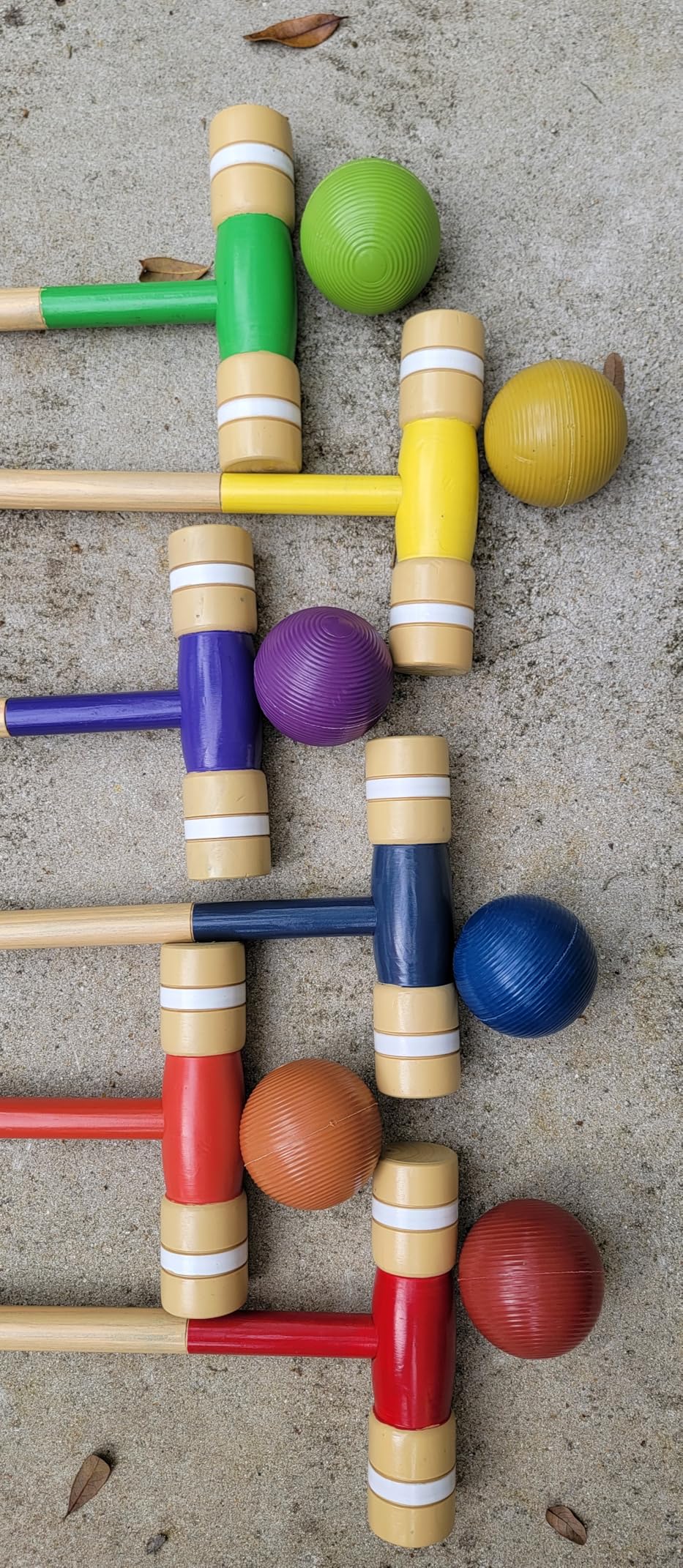 SpeedArmis 8 Players Croquet Set with 32In Regulation | 28In Standard Size Rubber Wood Mallets, Colored PE Ball, Wickets, 21In End Stakes - Lawn Backyard Game Kit for Teens/Adults/Family customer photo 1