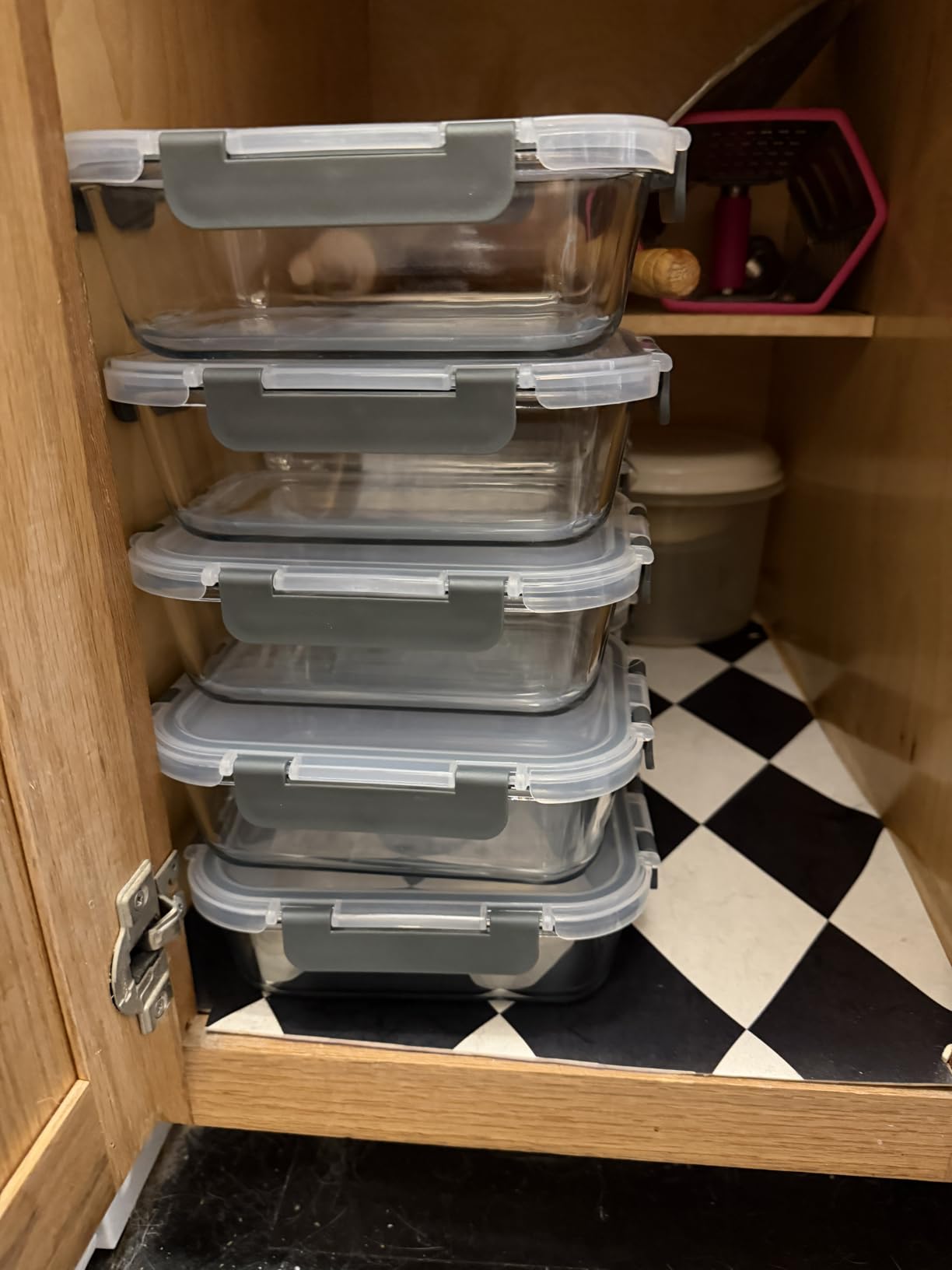 KOMUEE 10 Packs 30 oz Glass Meal Prep Containers,Glass Food Storage Containers with Lids,Airtight Lunch Bento Boxes,Microwave,Freezer and Dishwasher,Gray customer photo 1