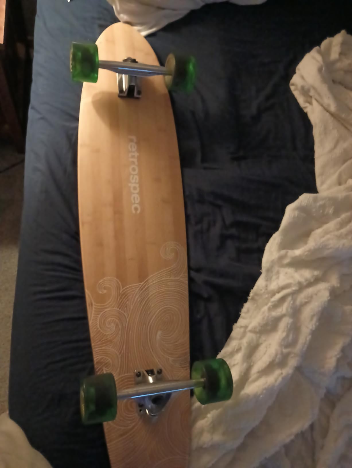 Retrospec Zed Pintail & Cruiser Longboard Adult Skateboard - 44in Bamboo & Canadian Maple Deck with ABEC-7 Bearings, 70mm PU Wheels for Commuting & Carving customer photo 2