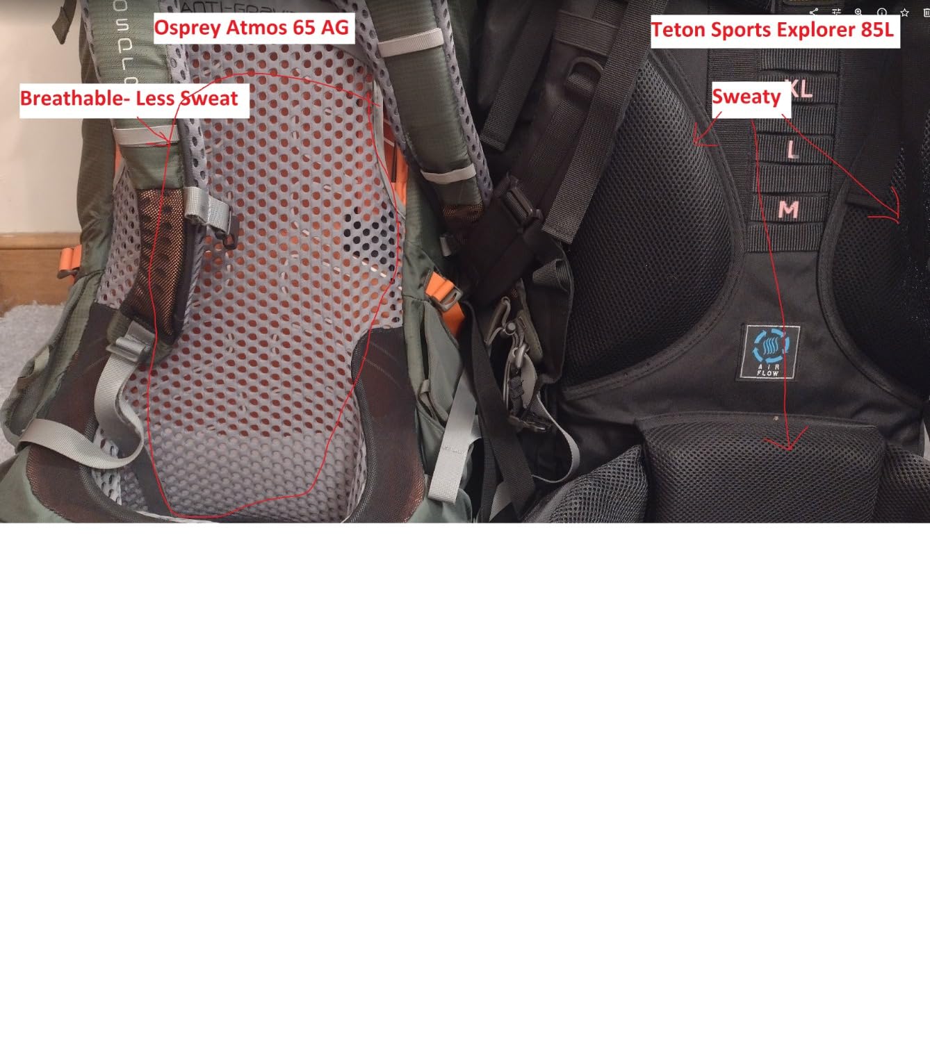 Teton 75L Explorer Internal Frame Backpack for Hiking, Camping, Backpacking, Rain Cover Included, Ocean customer photo 2