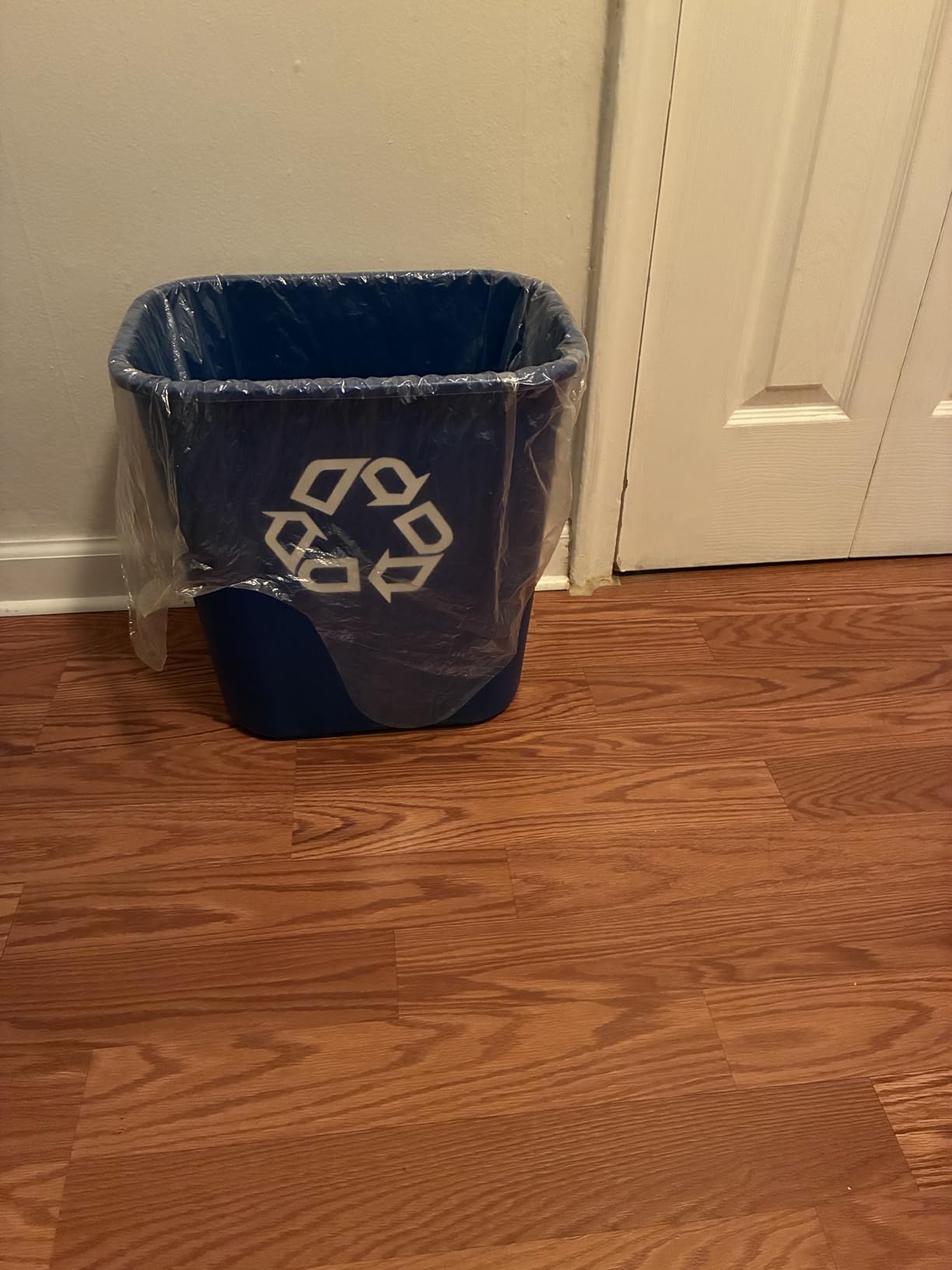 United Solutions 7 Gallon / 28 Quart Space Saving Recycling Bin, Fits Under Desk and Small, Narrow Spaces in Commercial, Kitchen, Home Office, and Dorm, Easy to Clean, (Pack of 2), Recycle Blue customer photo 1