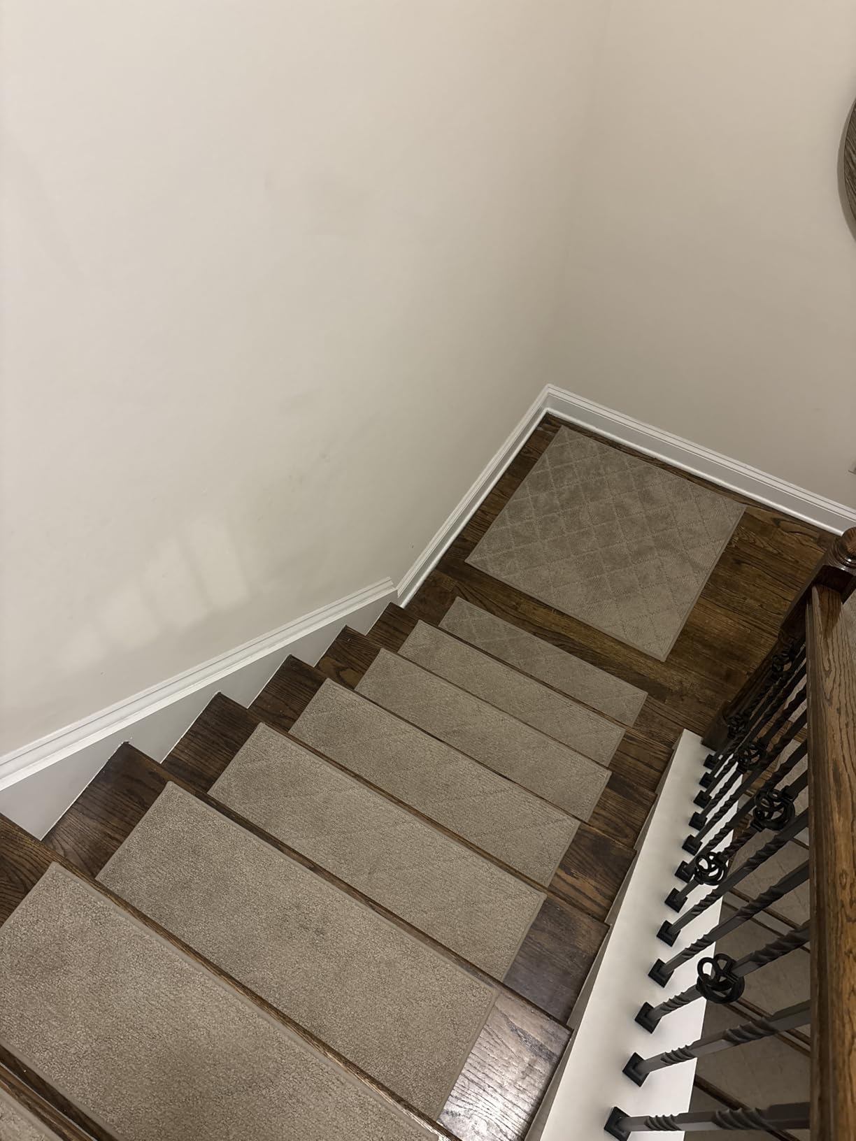 COSY HOMEER Edging Stair Treads Non-Slip Carpet Mat 28inX9in Indoor Stair Runners for Wooden Steps, Edging Stair Rugs for Kids and Dogs, 100% Polyester TPE Backing (15pc, Beige) customer photo 2