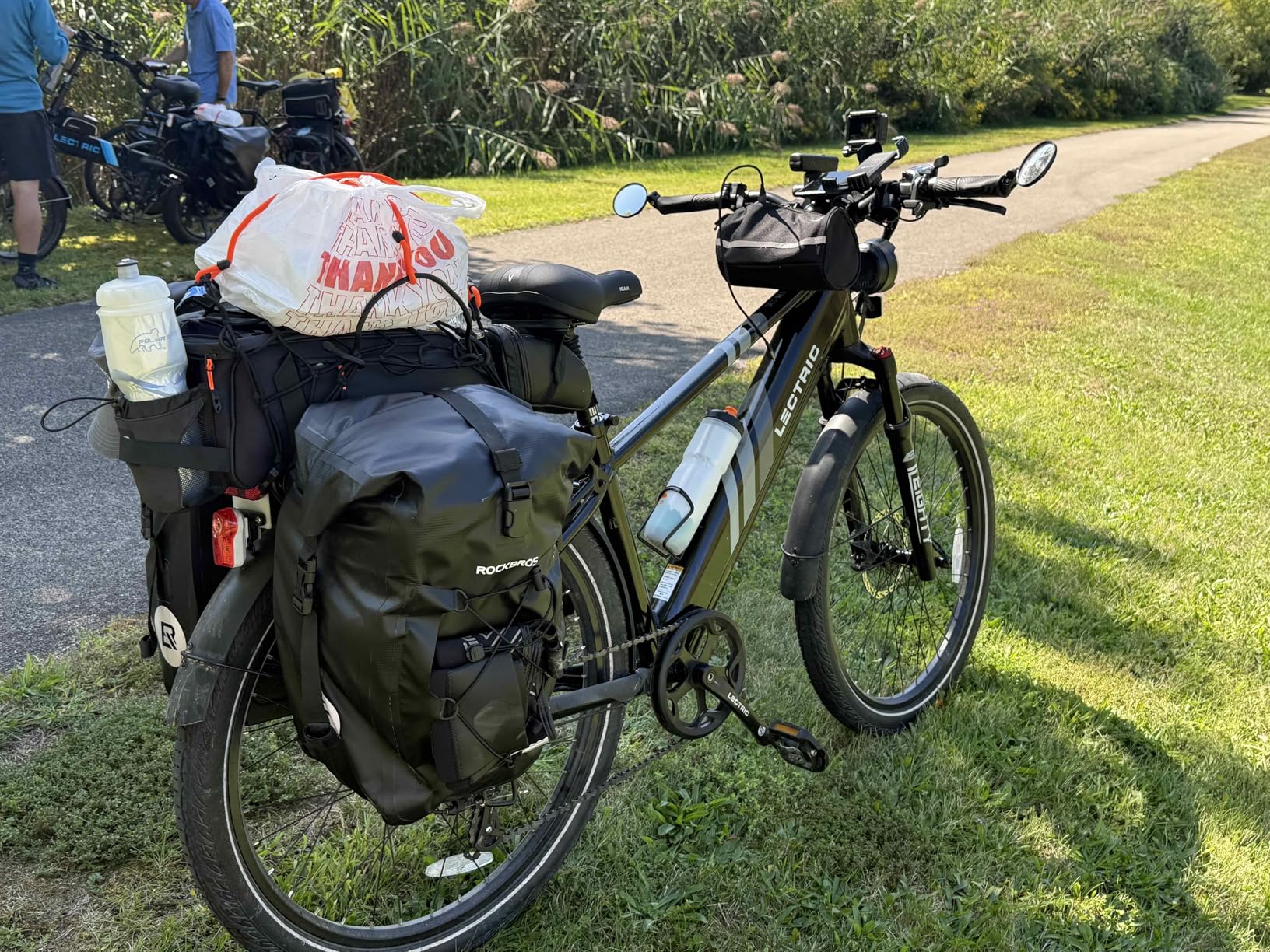 ROCKBROS Bike Panniers Waterproof Max 30L Capacity Cycling Traveling 2 Pack | Quick Release Mount, Reflective Safety, PVC Material, Fits Most Rear Racks customer photo 2