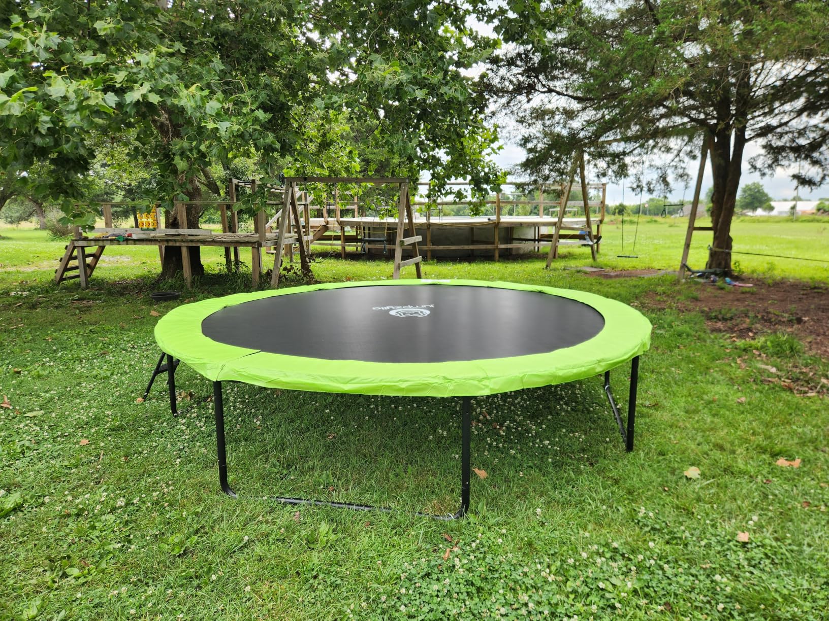 Jumpzylla Outdoor Trampoline with Net for Kids 8FT 10FT 12FT 14FT 15FT 16FT | ASTM-compliant trampoline with enclosure, non-slip ladder, rust-resistant galvanized steel frame, 8FT-16FT for kids & adults customer photo 2
