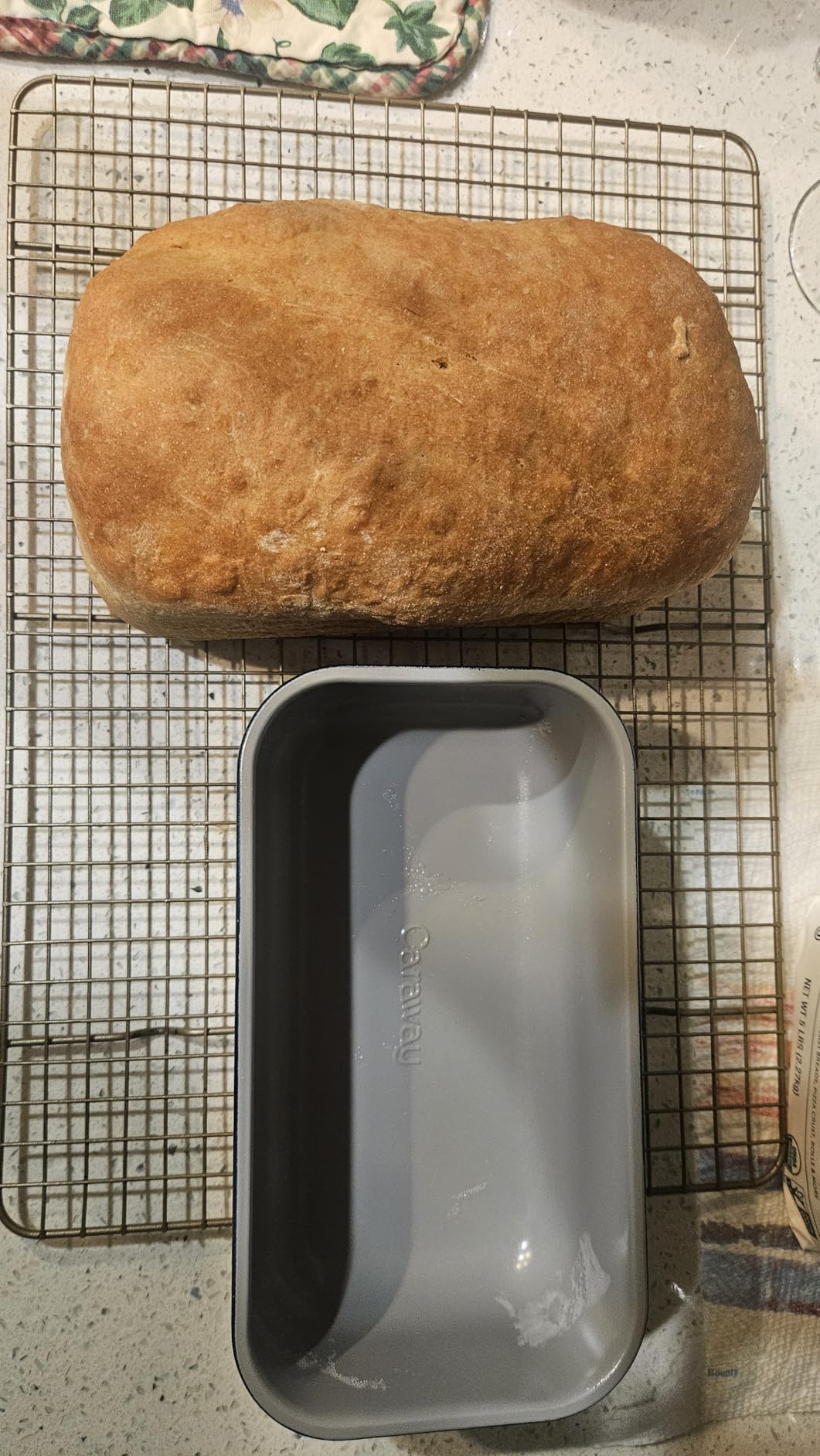 Caraway Non-Stick Ceramic 1 lb Loaf Pan - Naturally Slick Ceramic Coating, Cream customer photo 2