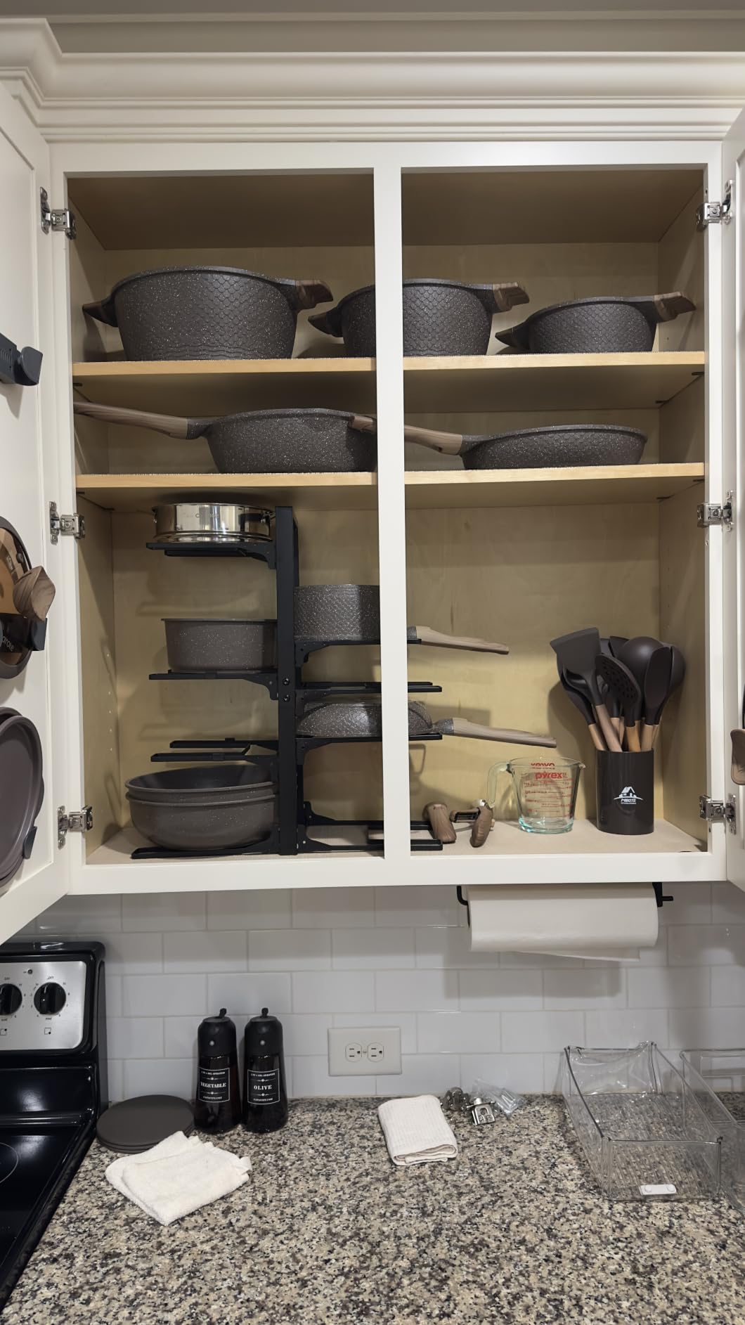 MUDEELA 8-Tier Pots and Pans Organizer under Cabinet, 15.83