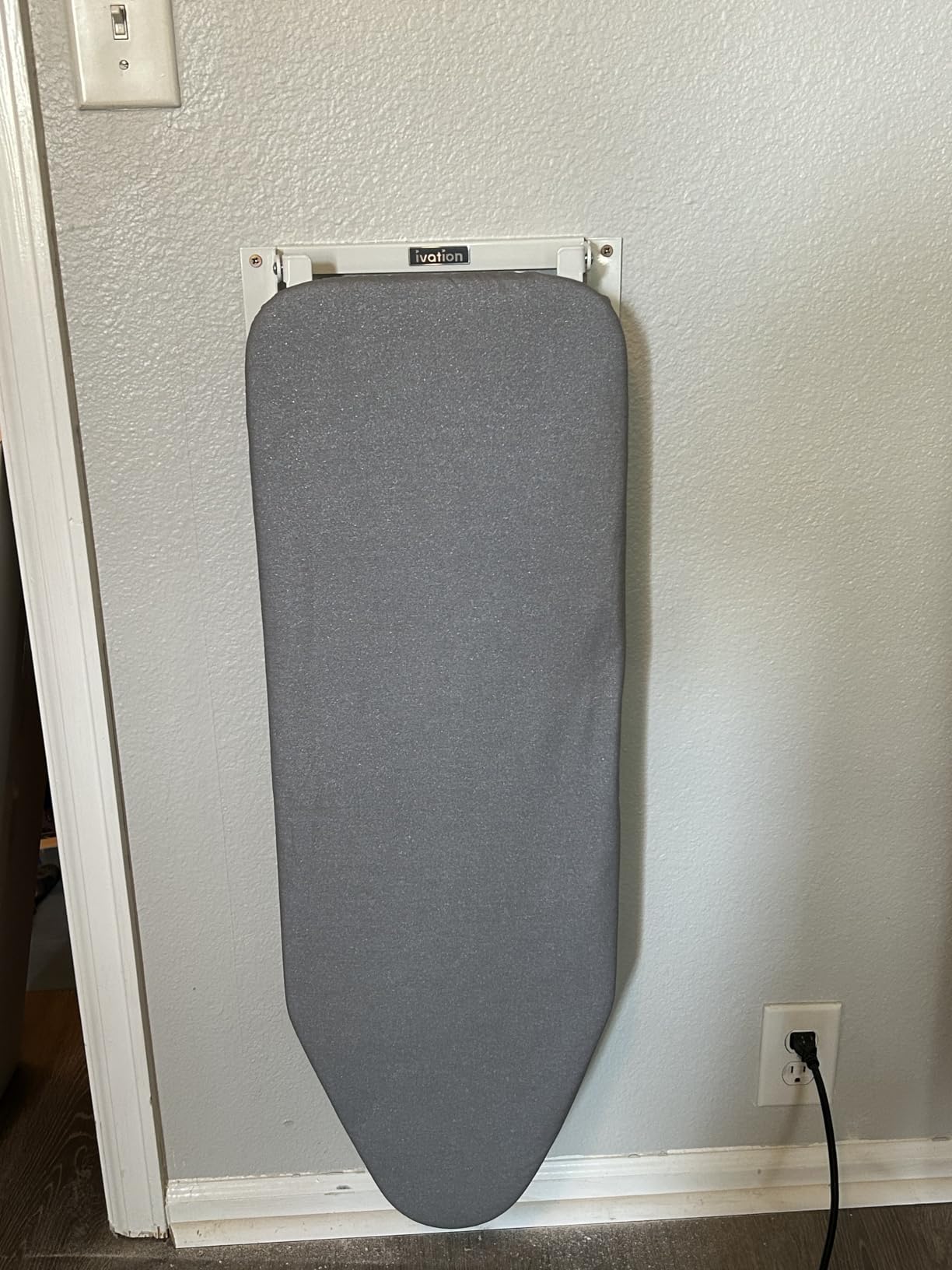 Ivation Wall-Mounted Ironing Board With Storage Shelf, Foldable 36.2
