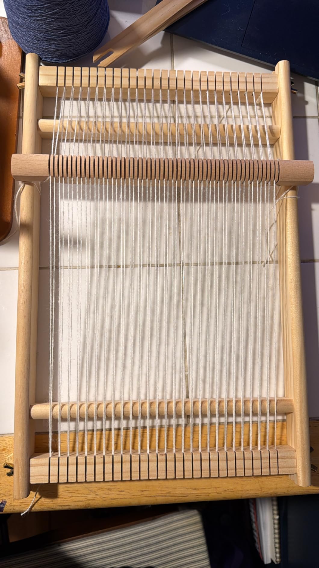 Weaving Loom Kit, Wooden Multi-Craft Weaving Loom Tapestry Loom Large Frame 9.85x 15.5inch, DIY Hand-Knitting Weaving Machine with Loom Stick Bar for Kids, Adult and Beginners Handcraft Loom customer photo 2