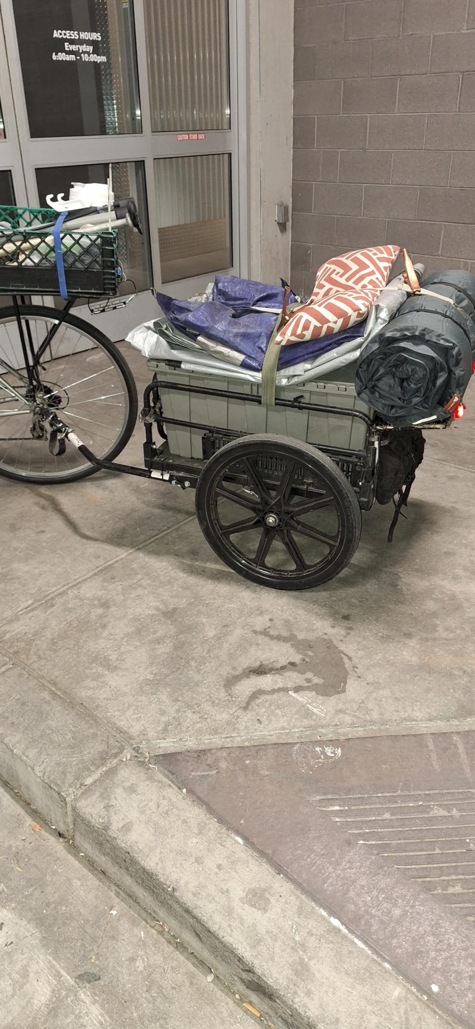 Aosom Bike Cargo Trailer Bike Wagon Bicycle Trailer with Suspension, Triple Safety Features, 16'' Wheels customer photo 2