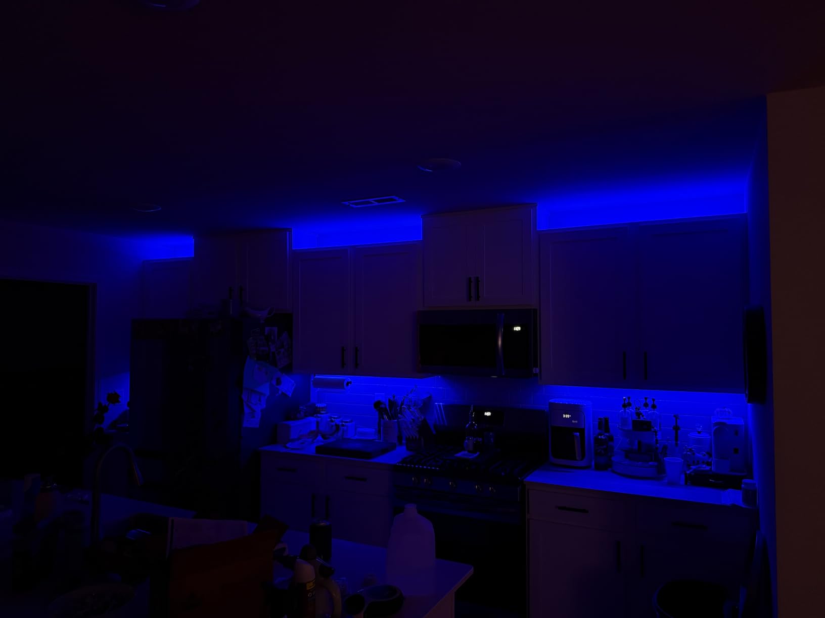 maylit 8 PCS 3.3FT Smart RGB Under Cabinet Lights Kit, Work with Alexa and Google Assistant, App and Remote Control, Music Sync Color Changing, Timer, Dimmable, for Cabinet, Counter, Shelf, Bookcase customer photo 1