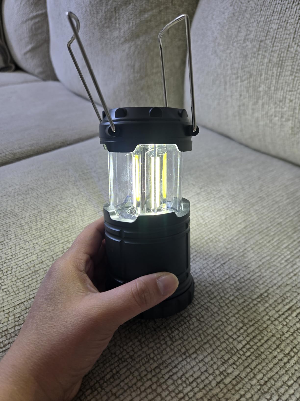 LED Camping Lantern, Battery Operated Lights, Adjustable Brightness for Camping, Emergencies, Power Outages, Outdoor Collapsible Lanterns, 2 Pack customer photo 1