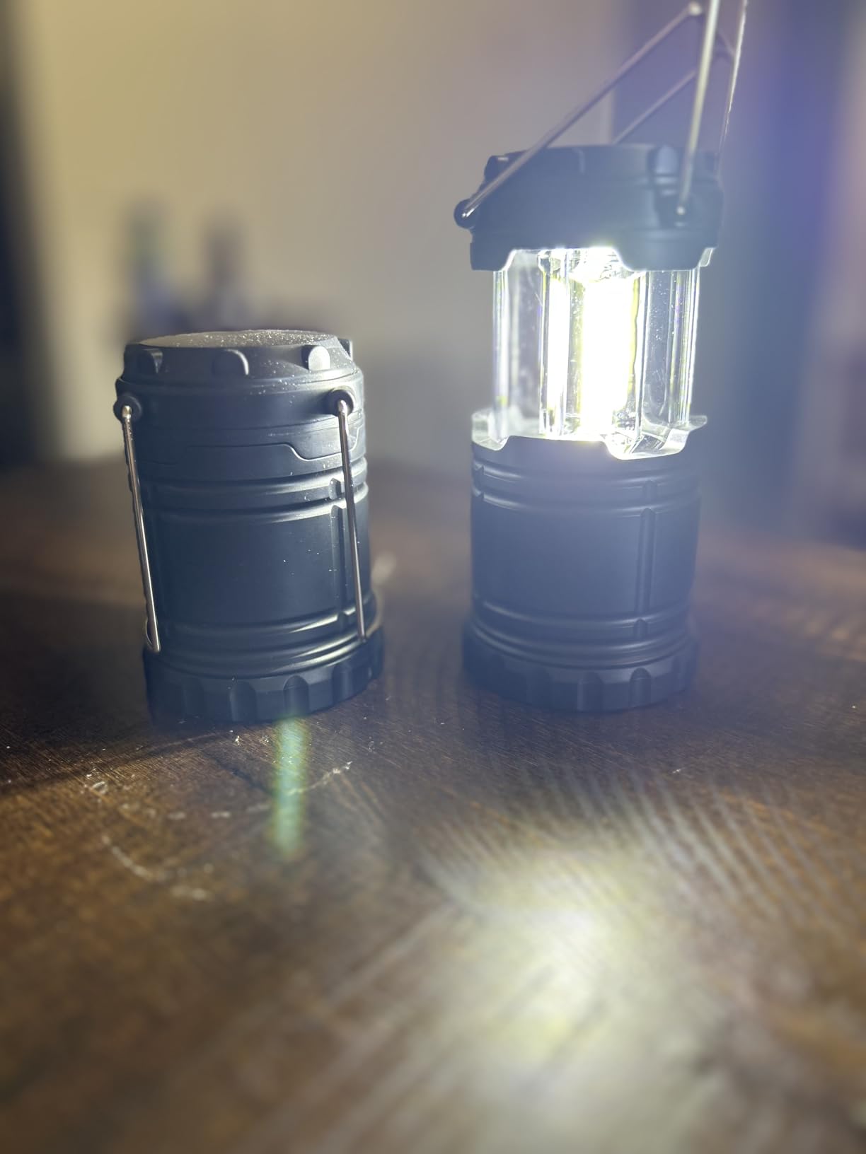 LED Camping Lantern, Battery Operated Lights, Adjustable Brightness for Camping, Emergencies, Power Outages, Outdoor Collapsible Lanterns, 2 Pack customer photo 2