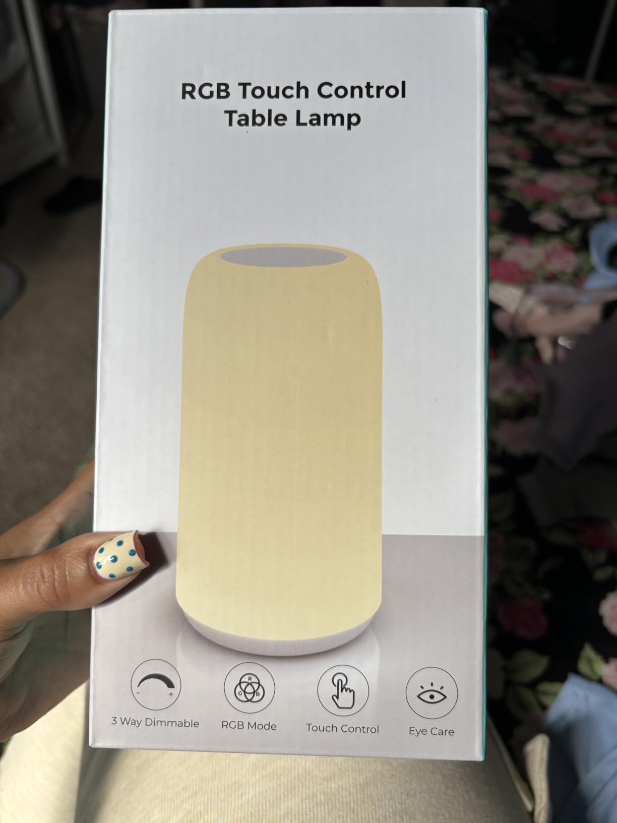 Touch Bedside Table LED Lamp, [Sleek Design & RGB Mode] Multi-Color Dimmable with Warm White Lights, Birthday Gifts for Women Mom, Smart Nightstand Small Lamp for Bedroom Living Room Home Decor customer photo 1