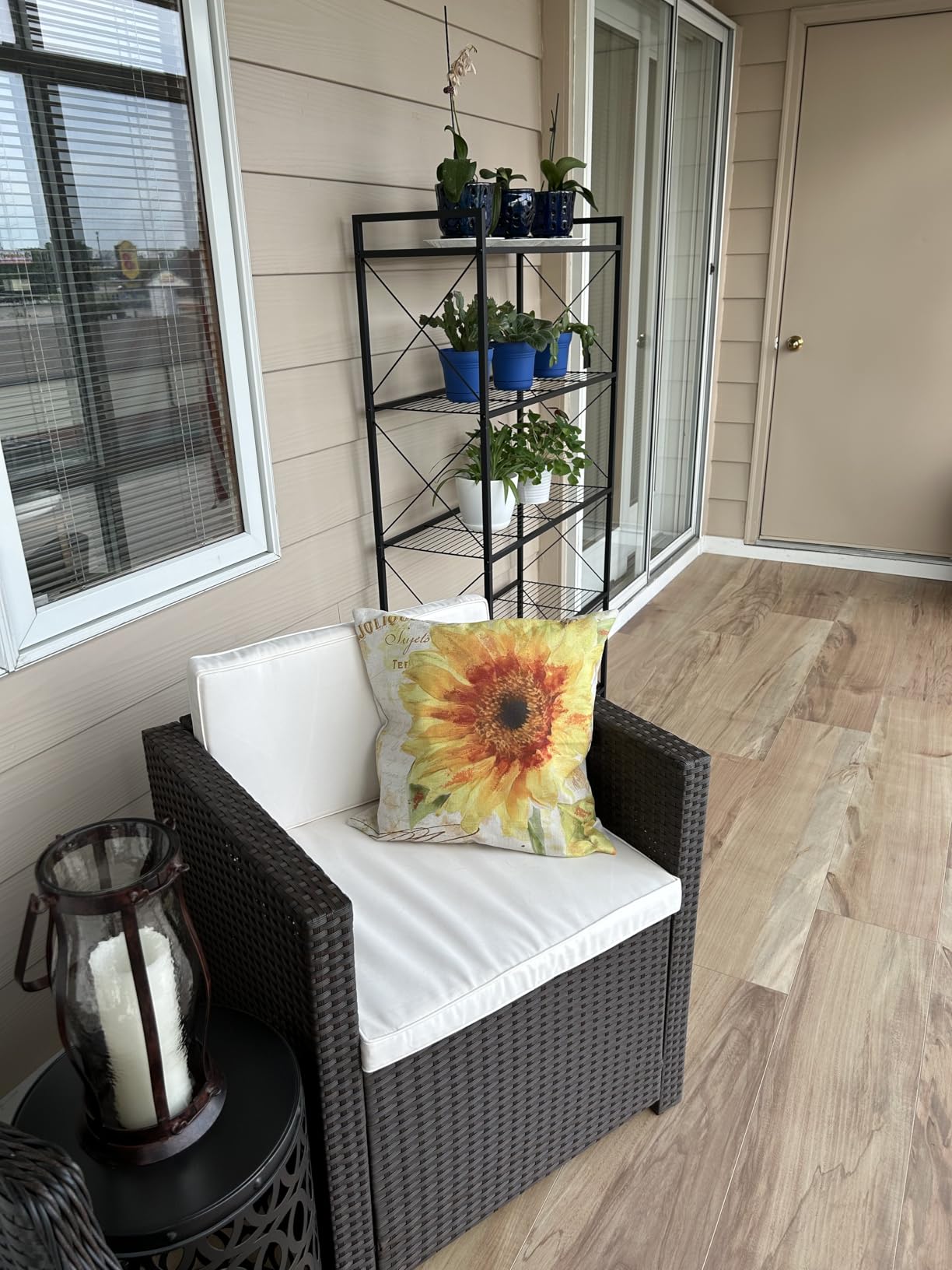 SONGMICS 5-Tier Metal Storage Rack, Shelving Unit with X Side Frames, Dense Mesh, 12.6 x 23.6 x 57.3 Inches, for Entryway, Kitchen, Living Room, Bathroom, Industrial Style, Ink Black UBSC165B01 customer photo 1