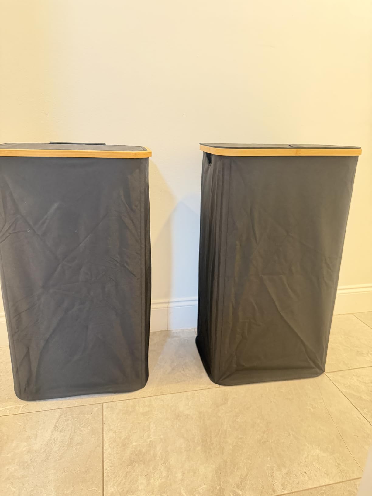 iEGrow Laundry Hamper with Lid, 110L Large Laundry Hamper with Handle and Lid, Collapsible Clothes Basket Organizer with Removable Inner Bag for Clothes Towels - Black customer photo 1
