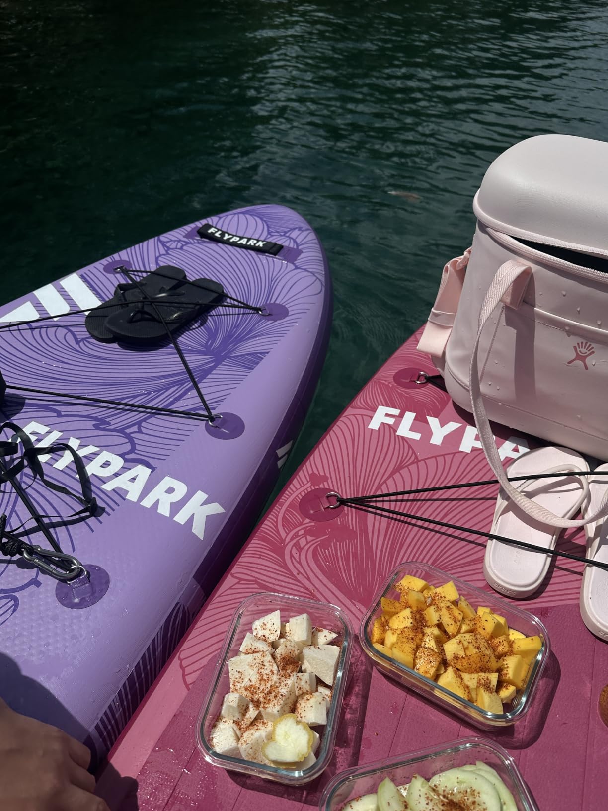 Flypark 11'x34 Inflatable Paddle Boards, Extra Wide SUP for 420lbs/3Adults, Yoga Stand Up Paddle Board, 110L Backpack, 15 D-Rings, Shoulder Strap, US-Fin, 2-Action Pump customer photo 1