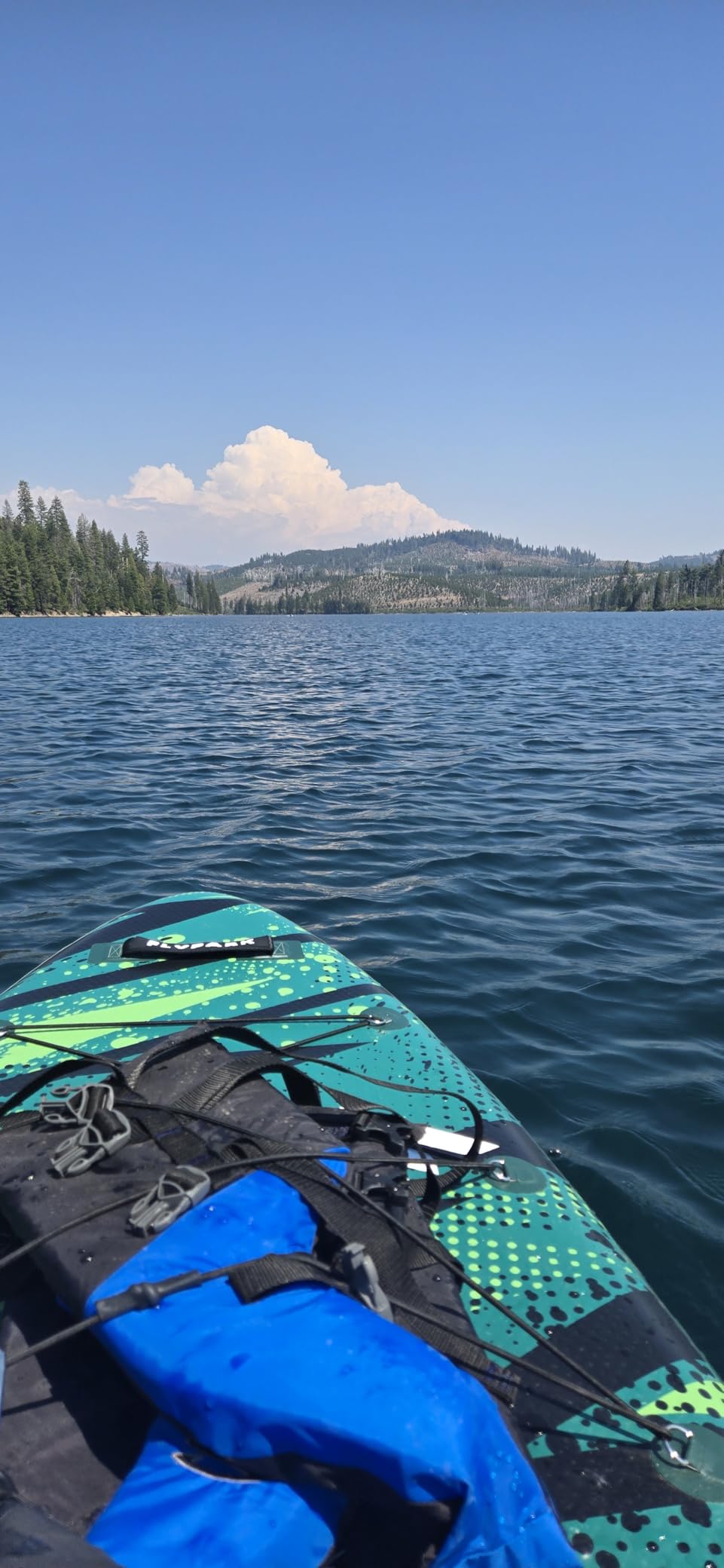 Flypark 11'x34 Inflatable Paddle Boards, Extra Wide SUP for 420lbs/3Adults, Yoga Stand Up Paddle Board, 110L Backpack, 15 D-Rings, Shoulder Strap, US-Fin, 2-Action Pump customer photo 2