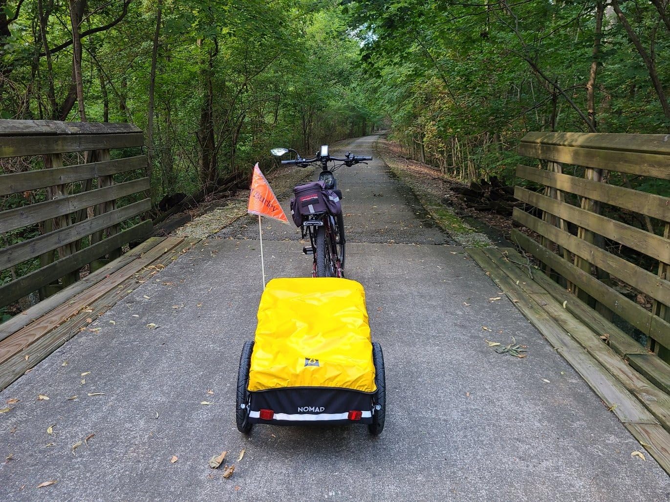 Burley Nomad | Touring Cargo Bike Trailer with Water-Resistant Cover, Large Storage Capacity & 100 lb Load Rating customer photo 1