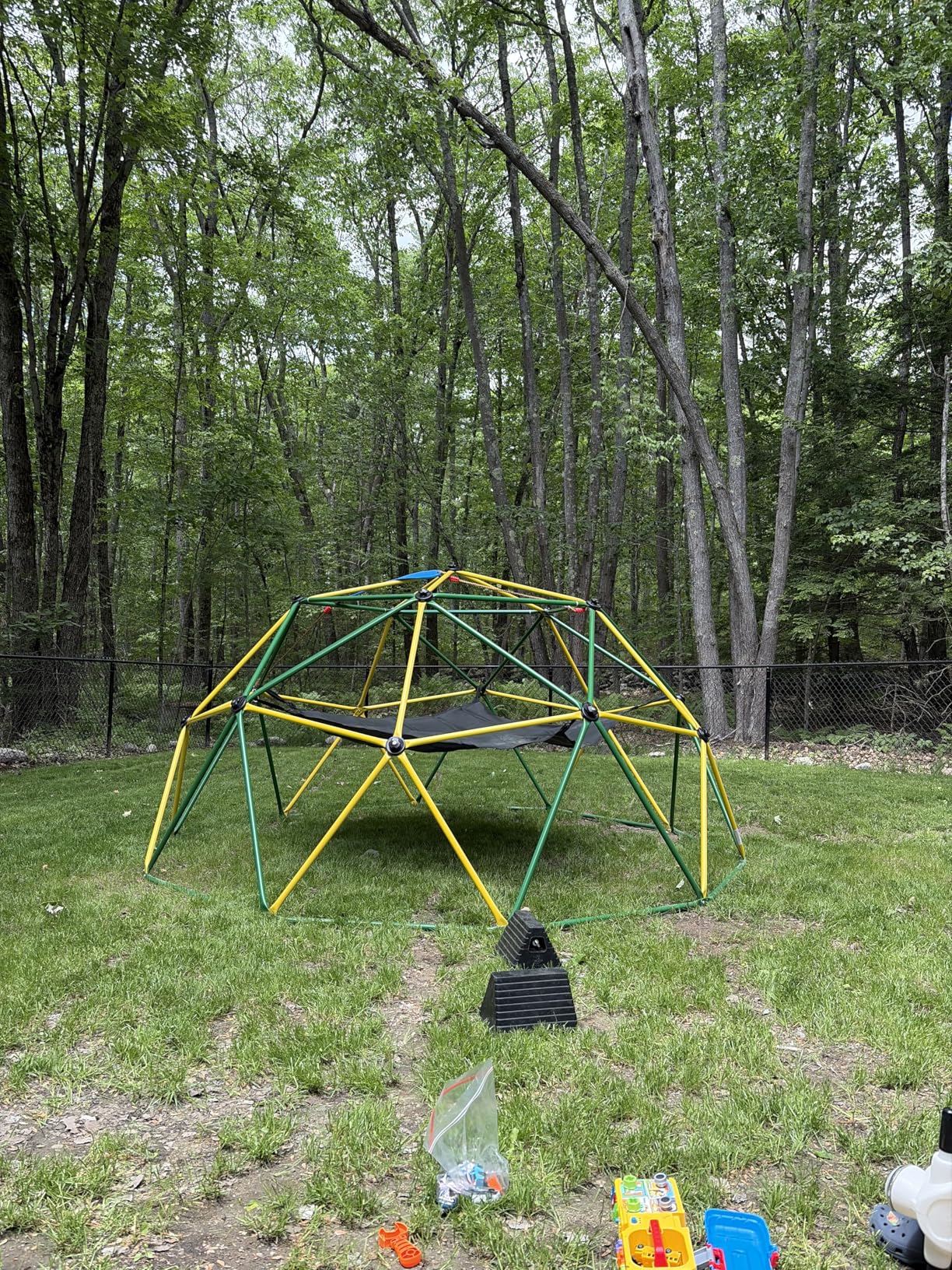Climbing Dome with Hammock Swing Seat 10ft Outdoor Jungle Gym Kids Playset customer photo 1