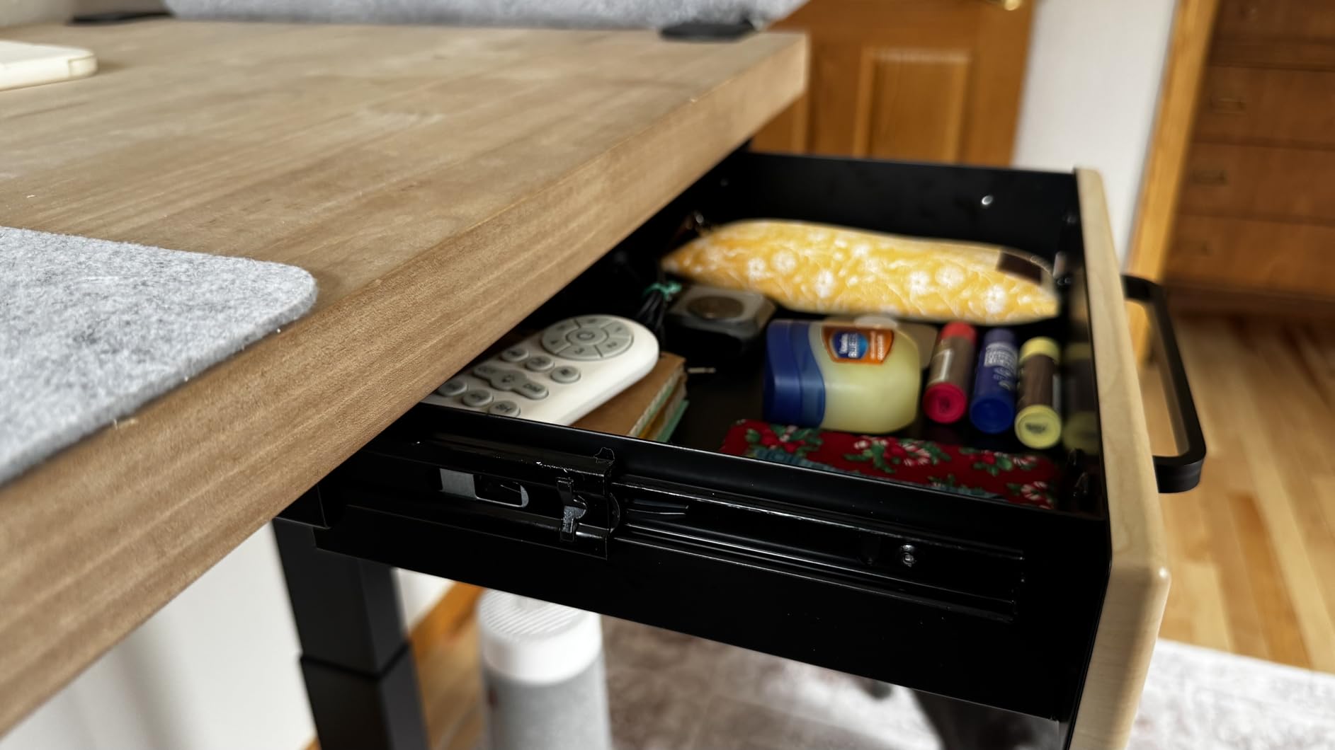 VIVO 13 inch Under Desk Mounted Sliding Pull-out Drawer for Office Desk, Pull Handle, Storage Organizer for Sit Stand Workstation, Black, DESK-DR1H-B customer photo 1