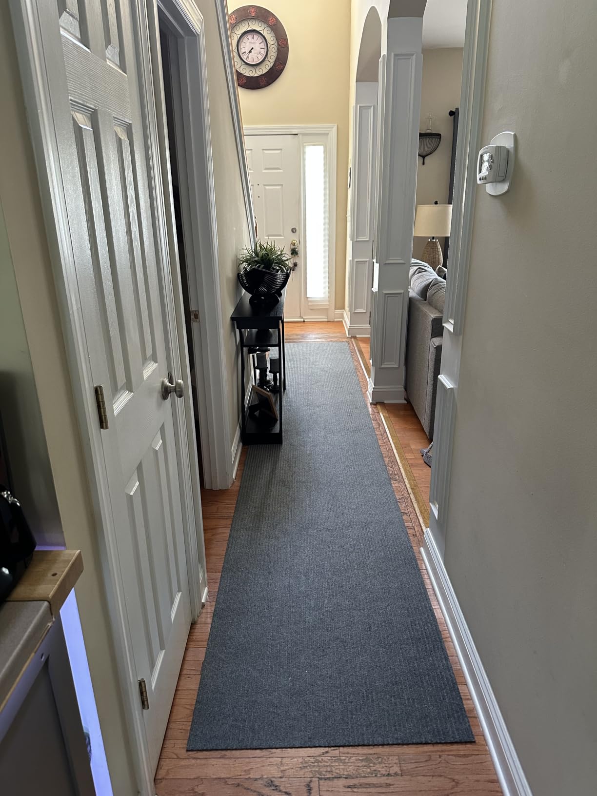 Ottomanson Hallway Runner Rug 2' x 6' Durable Non-Slip Mat with Scraper Pile for Indoor & Outdoor Use - Ideal for Kitchen, Entryway, Patio & Garage - High-Traffic Carpet, Black customer photo 2