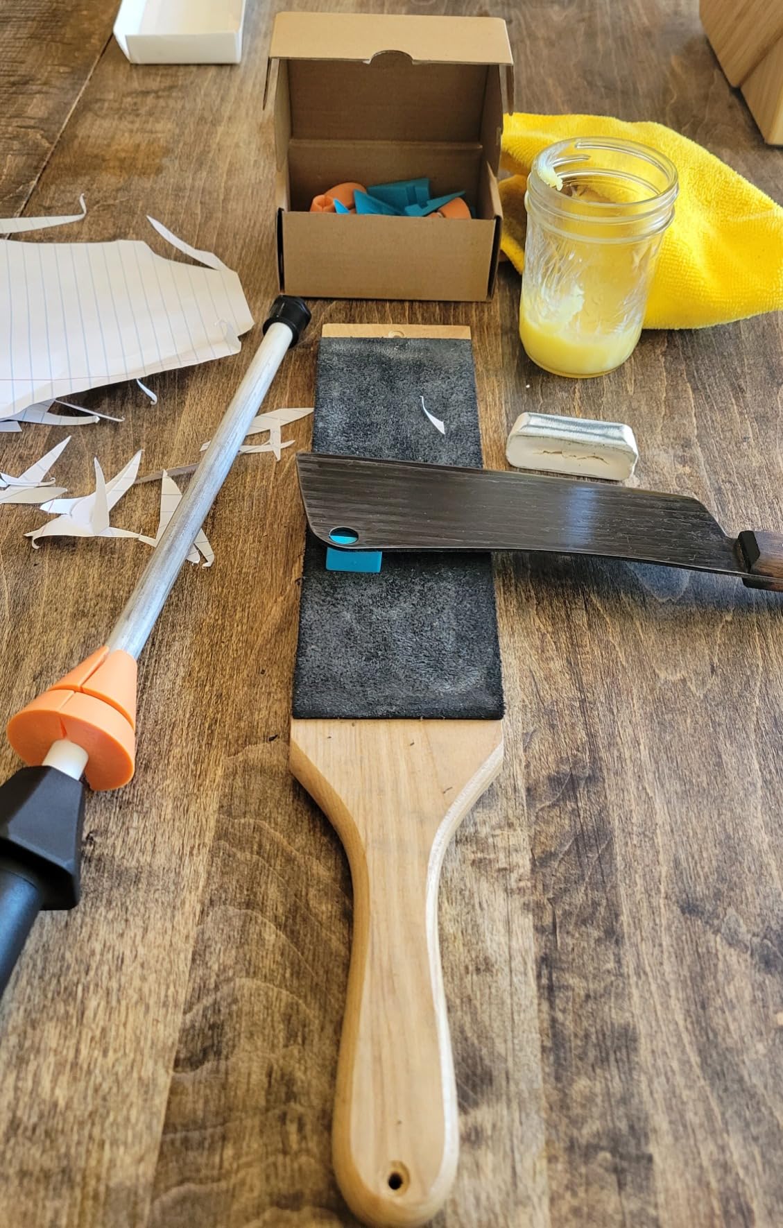 Total L.17.5-Inch/Rod L.12-Inch 3000-Grit Ceramic Sharpening Steel with Built-In Angle Guides and Anti-Breaking Cap, Sharpening Rod, Knife Steel, Ceramic Honing rod, Chaira Afilador Cuchillos customer photo 2