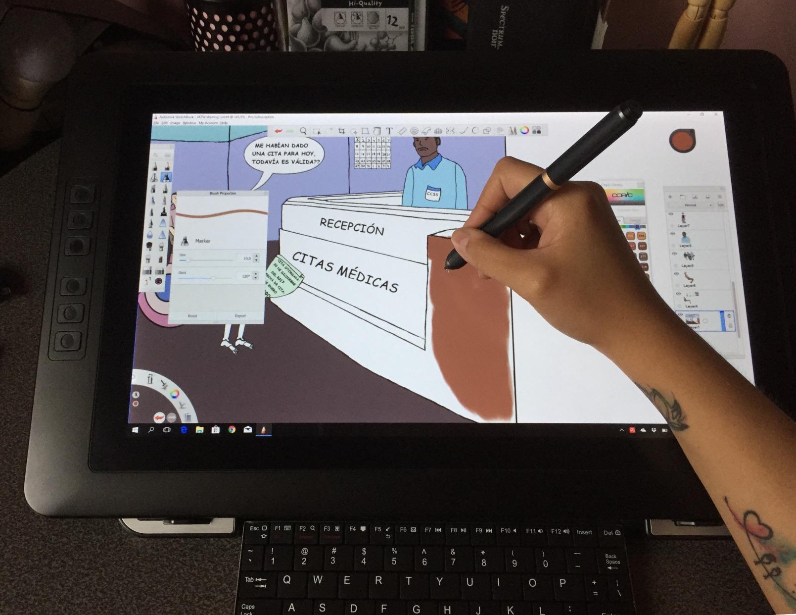 XPPen Artist Pro 14 Gen2 Drawing Tablet with Screen 14 inch Graphic Art Tablet with Full Laminated Anti-Glare Screen 16384 Pressure Levels X3 Pro Battery-Free Stylus 123% sRGB Tilt Stand Mini Keydial customer photo 1