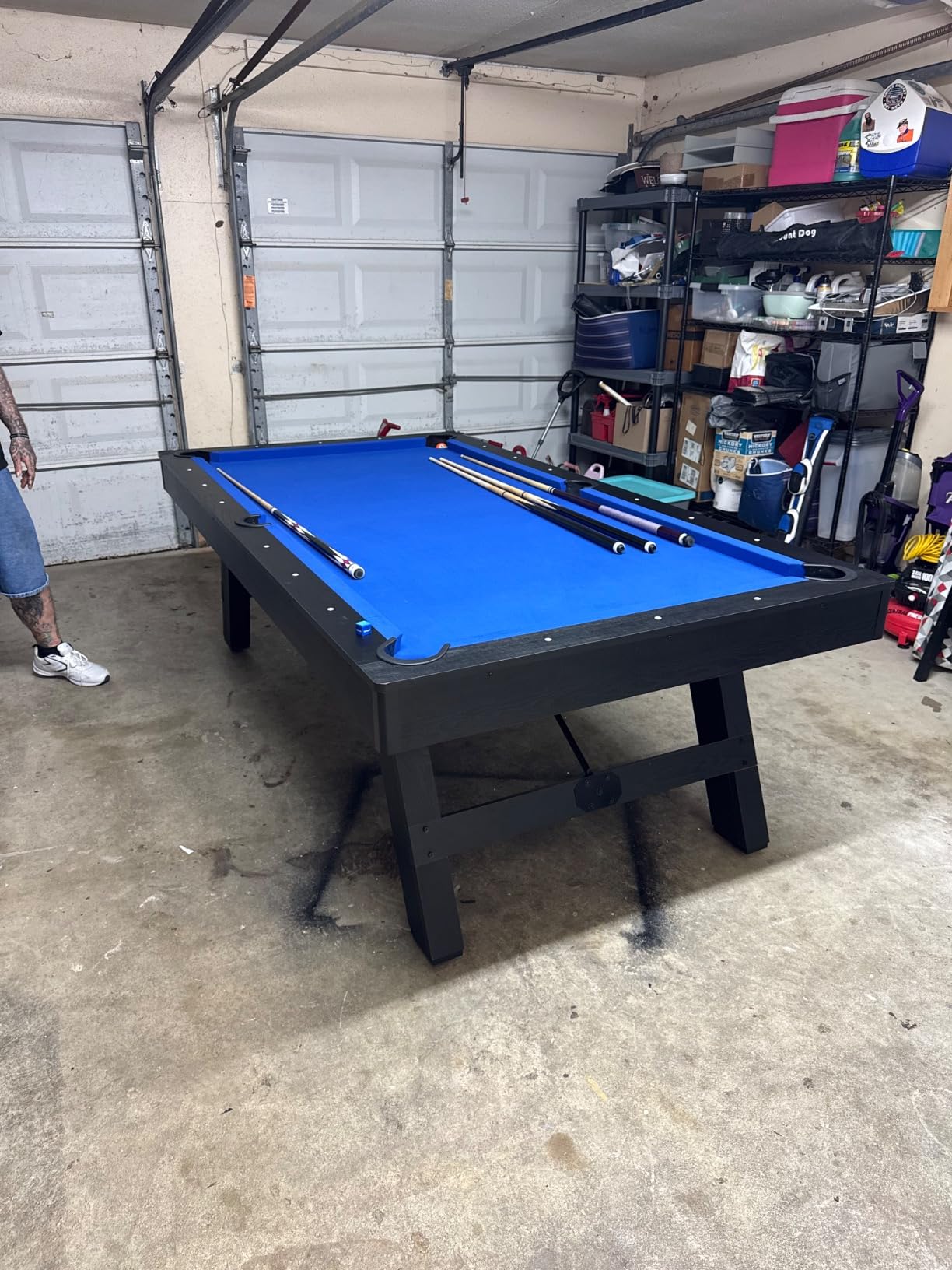 GoSports 8 ft Pool Tables with Wood Finish - Choose Your Style - Modern Billiards Table with 2 Cue Sticks, Balls, Rack, Felt Brush and Chalk customer photo 1