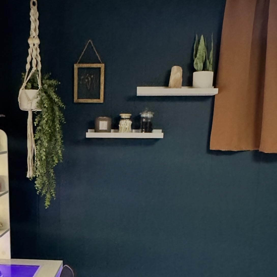 Boswillon Floating Shelves Wall Mounted Set of 2, Modern Black Wall Shelves for Storage with Lip, Display Picture Ledge Shelf for Wall Decor Bedroom Living Room Bathroom Kitchen customer photo 2