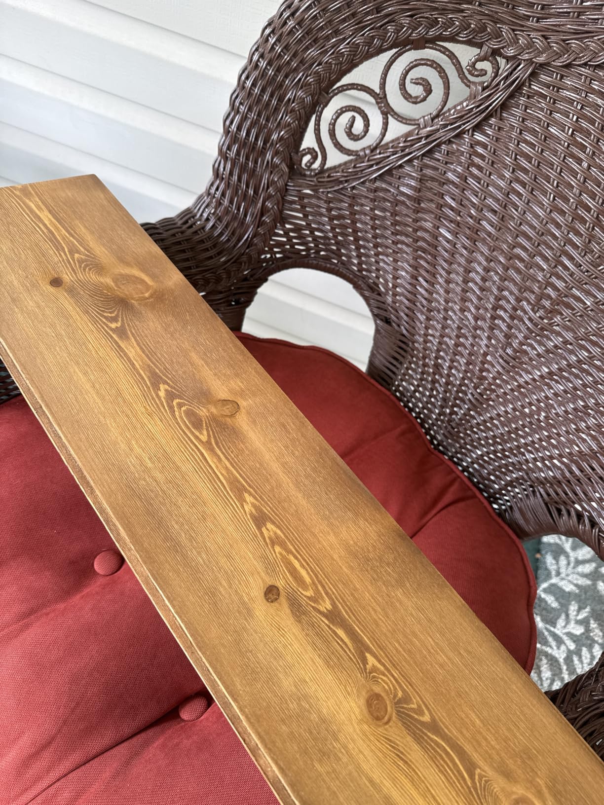 BGMG Wood Floating Shelves for Wall 24 inch Set of 2, Rustic Wooden Wall Mount Shelves for Bathroom Living Room Bedroom Kitchen Farmhouse -24x6.7-Dark Walnut customer photo 2