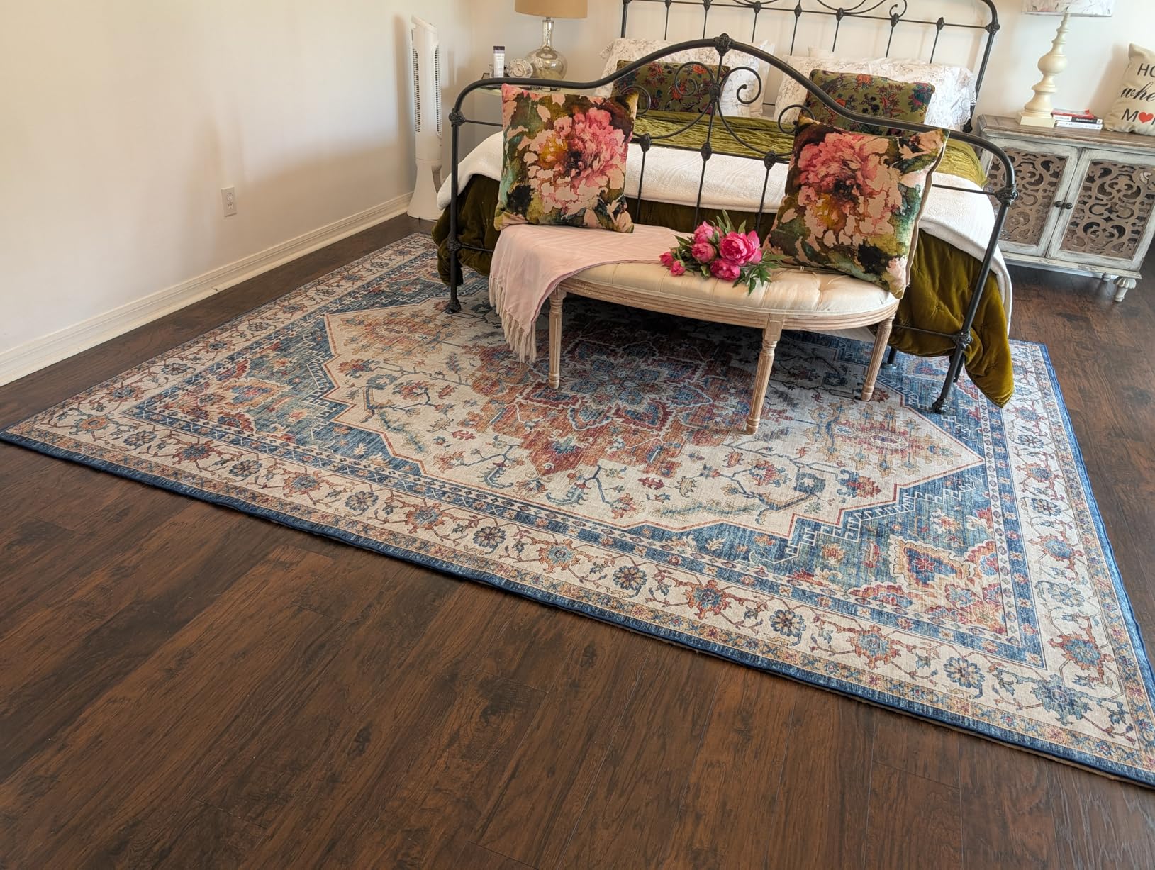 Gertmenian Indoor Boho Area Rug - 5x7 Standard, Non Slip, Super Strong, Ideal for High Traffic Areas in Bedroom, Living Room, Kitchen - Tanis, Sage, 25046 customer photo 2